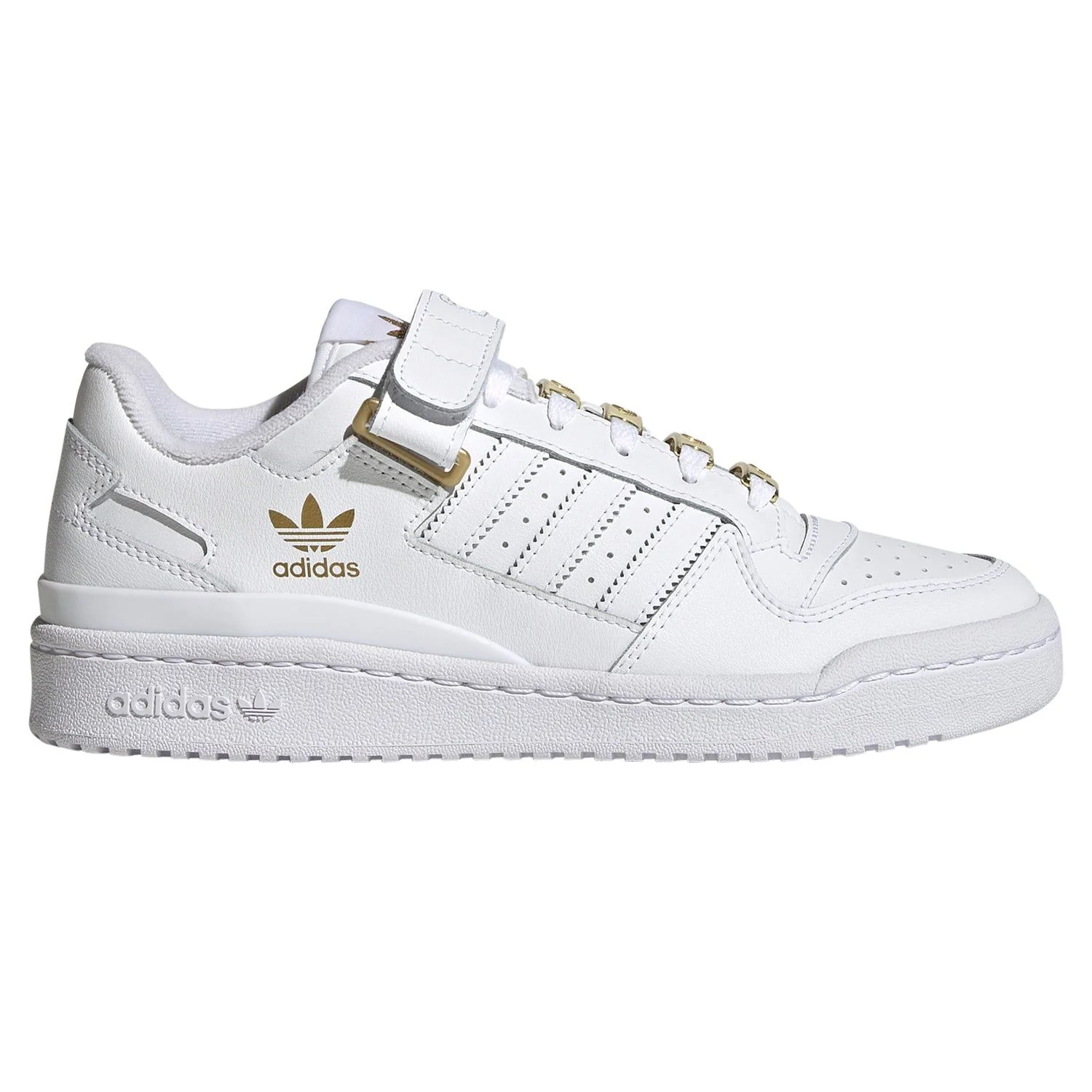 adidas Originals Womens Forum Low Shoes - White Gold Metallic