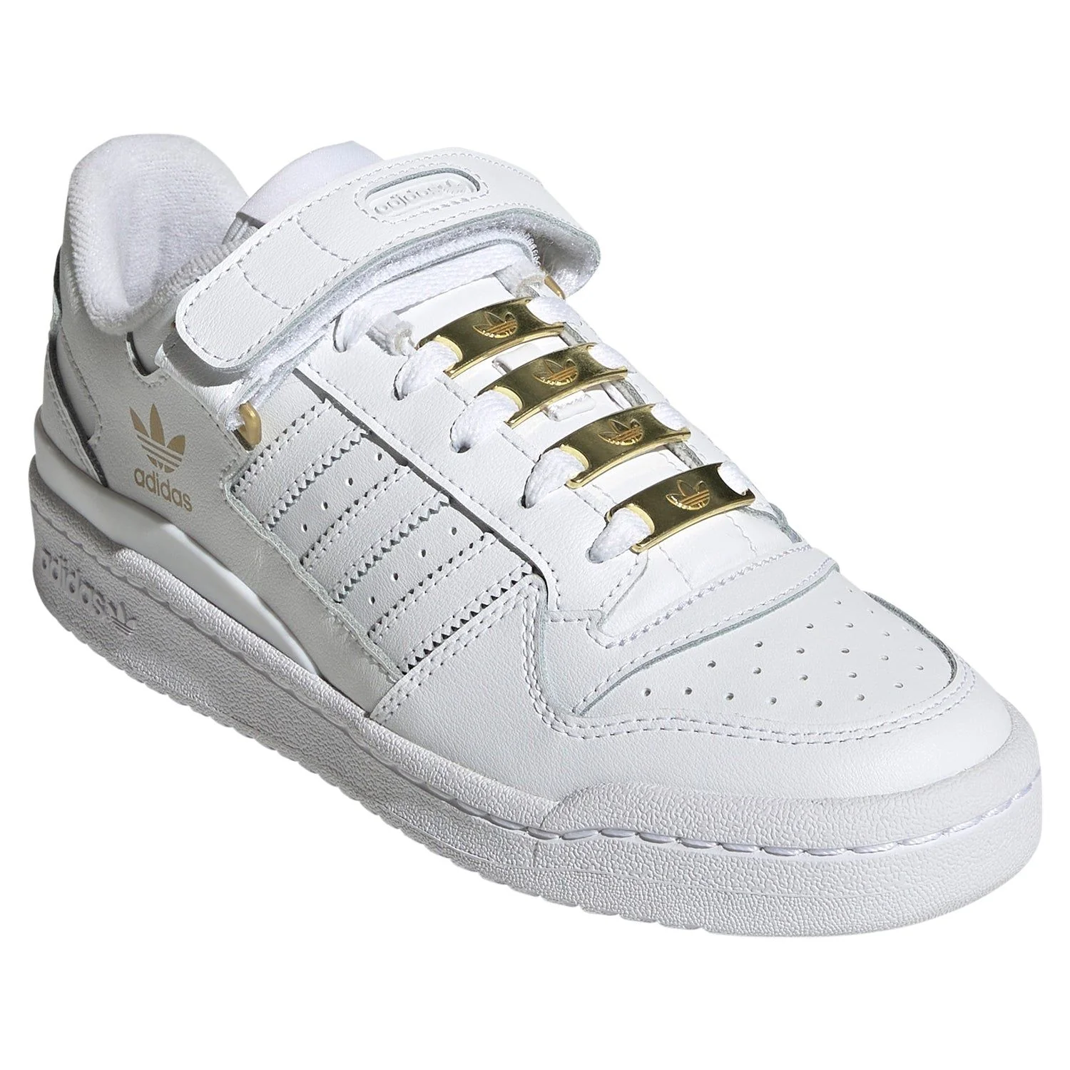 adidas Originals Womens Forum Low Shoes - White Gold Metallic - Image 2