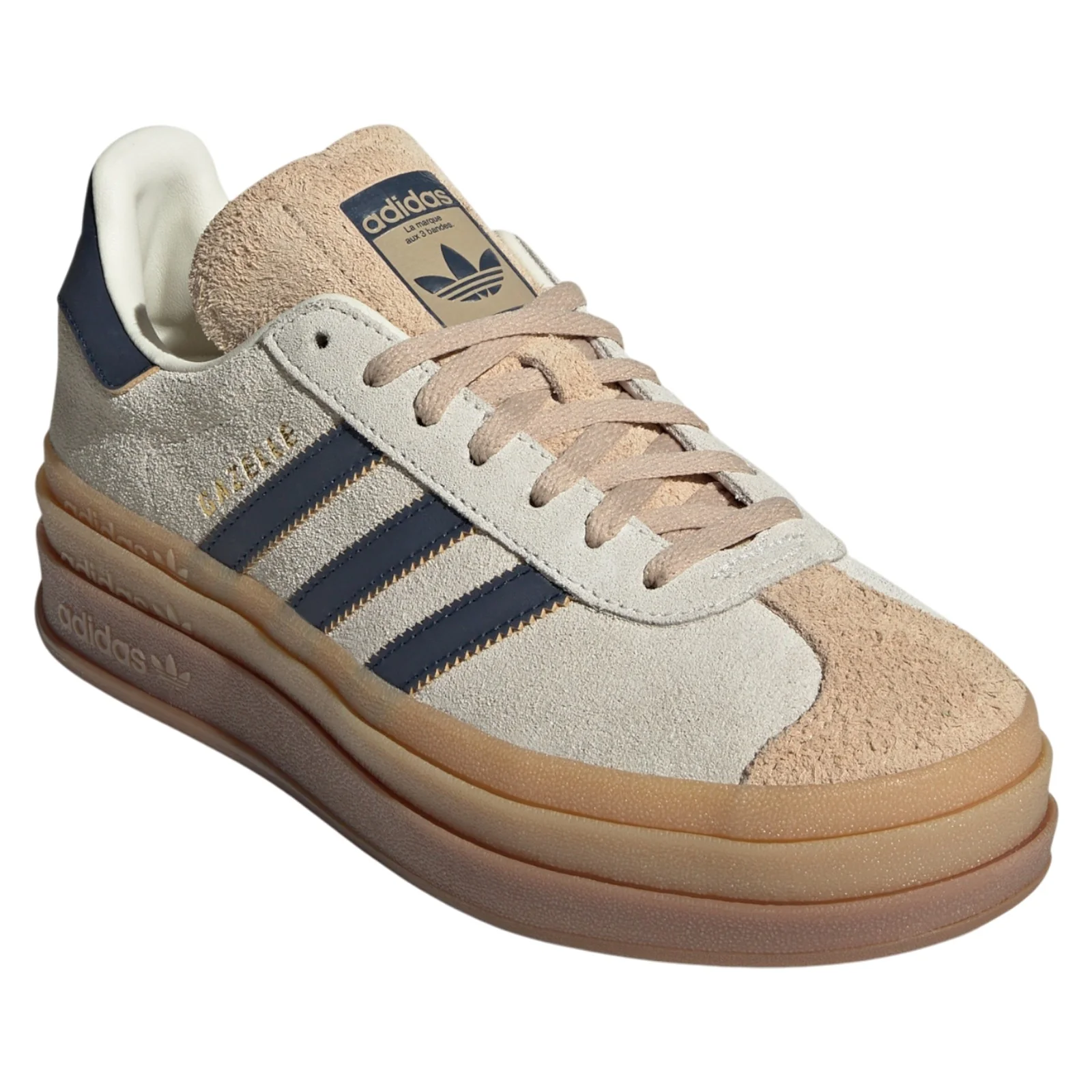 adidas Originals Women's Gazelle Bold Shoes - Cream Night Indigo - Image 2