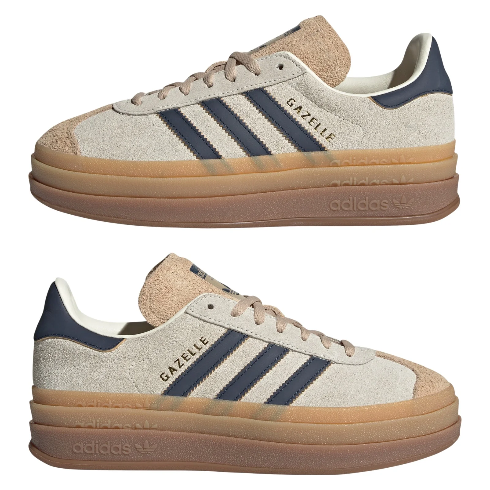 adidas Originals Women's Gazelle Bold Shoes - Cream Night Indigo - Image 9