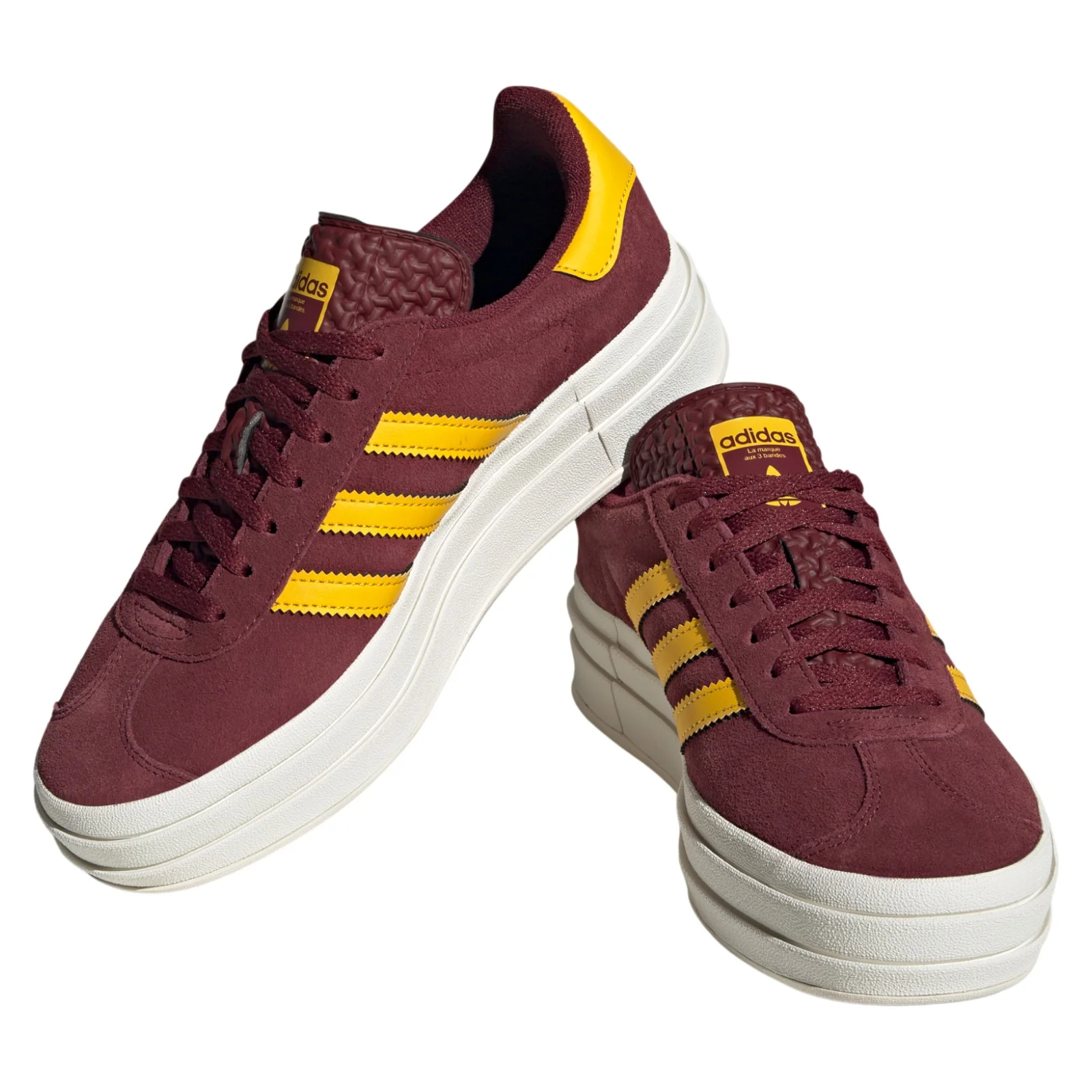 adidas Originals Womens Gazelle Bold Shoes - Shadow Red / Bold Gold - Image 2