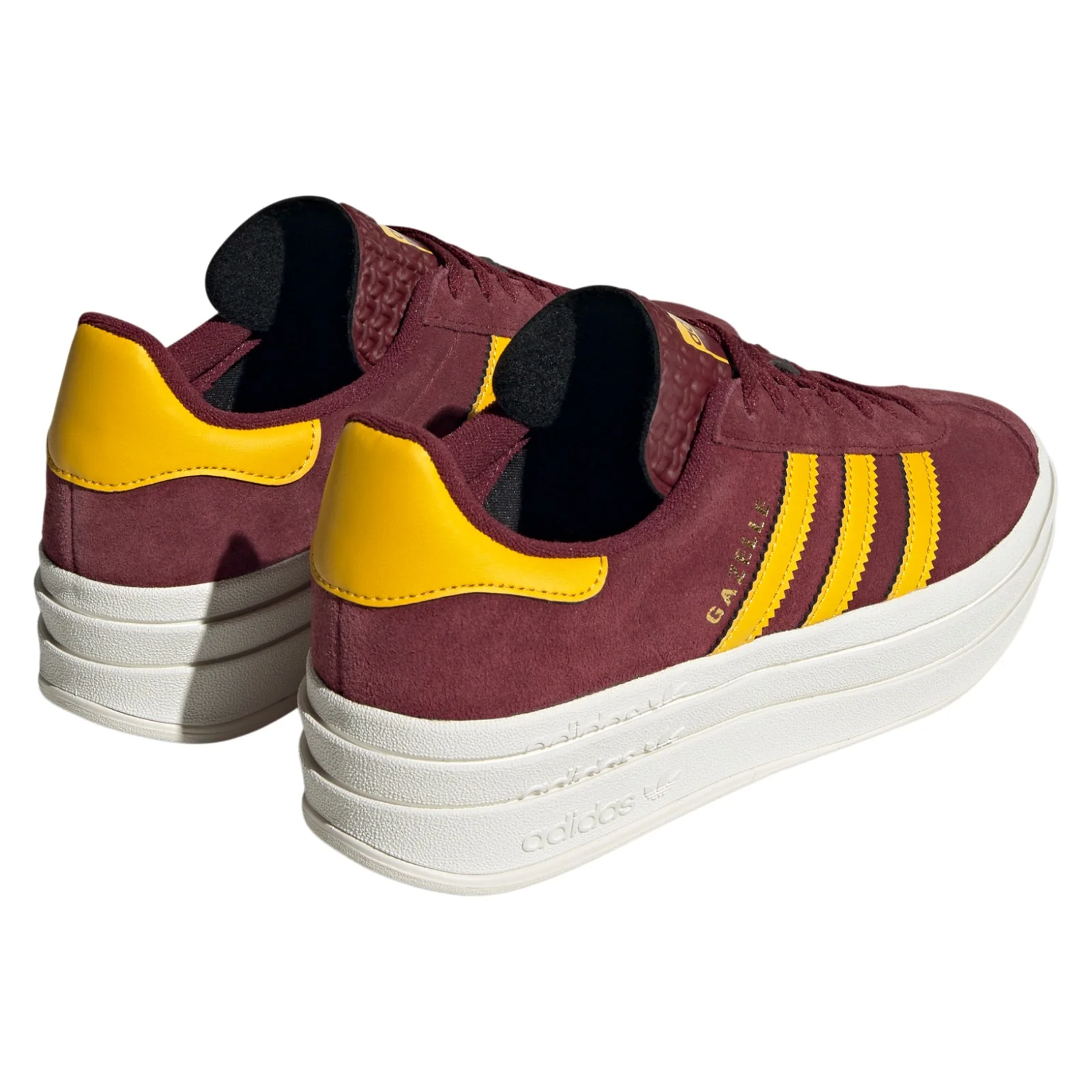 adidas Originals Womens Gazelle Bold Shoes - Shadow Red / Bold Gold - Image 3