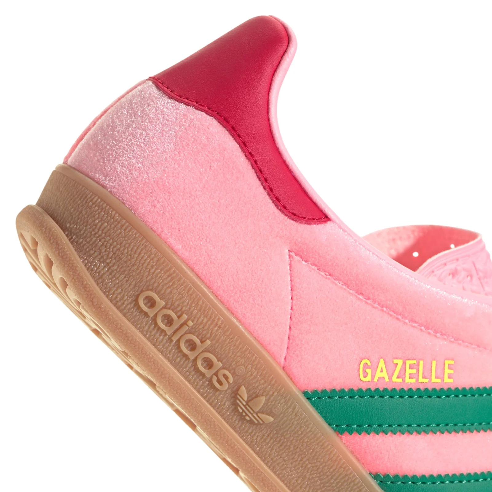 adidas Originals Womens Gazelle Indoor Shoes - Glow Pink / Court Green - Image 6