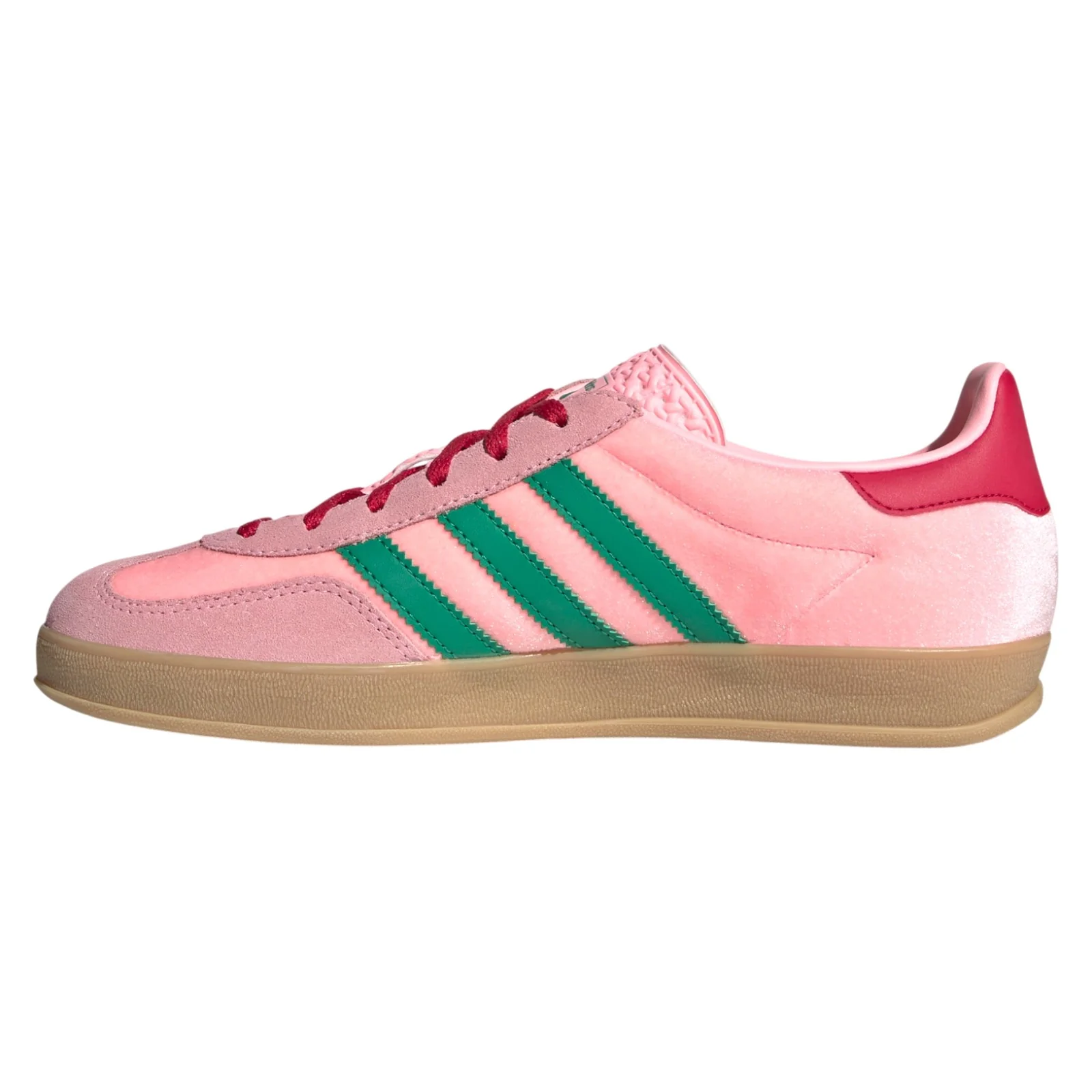 adidas Originals Womens Gazelle Indoor Shoes - Glow Pink / Court Green - Image 9