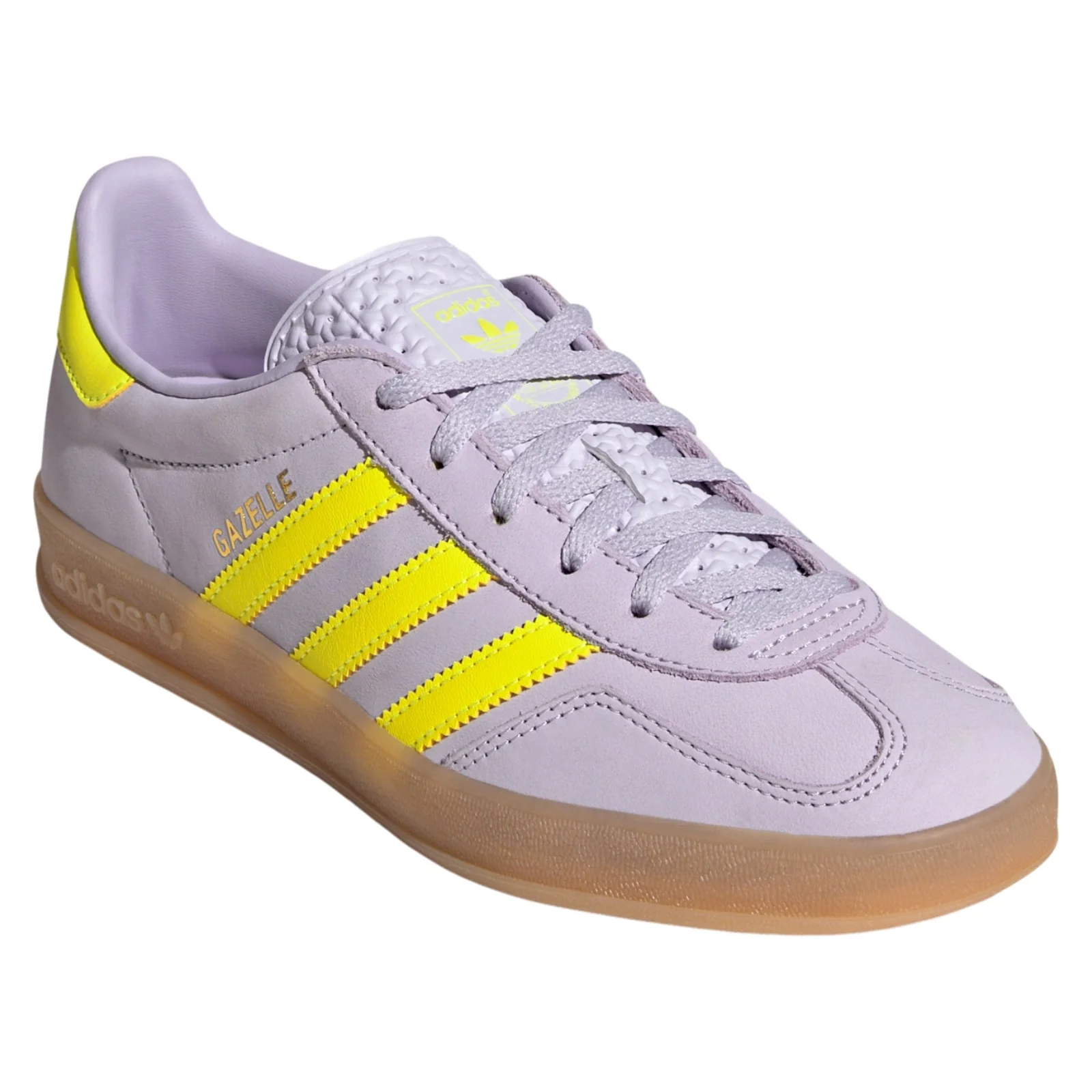 adidas Originals Womens Gazelle Indoor Shoes - Purple / Solar Yellow - Image 2