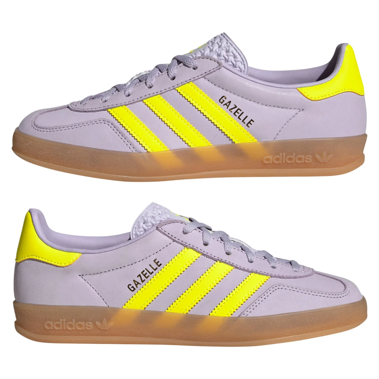 adidas Originals Womens Gazelle Indoor Shoes - Purple / Solar Yellow - Image 9