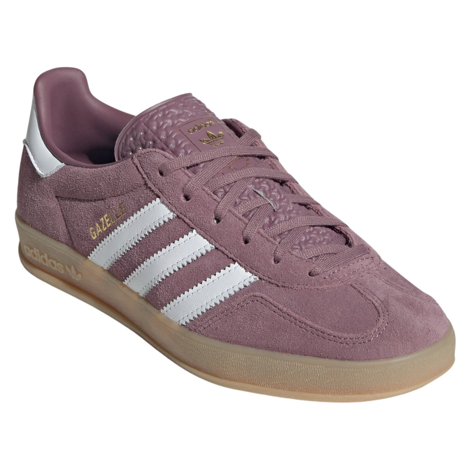 adidas Originals Womens Gazelle Indoor Shoes - Shadow Fig / Cloud White - Image 2