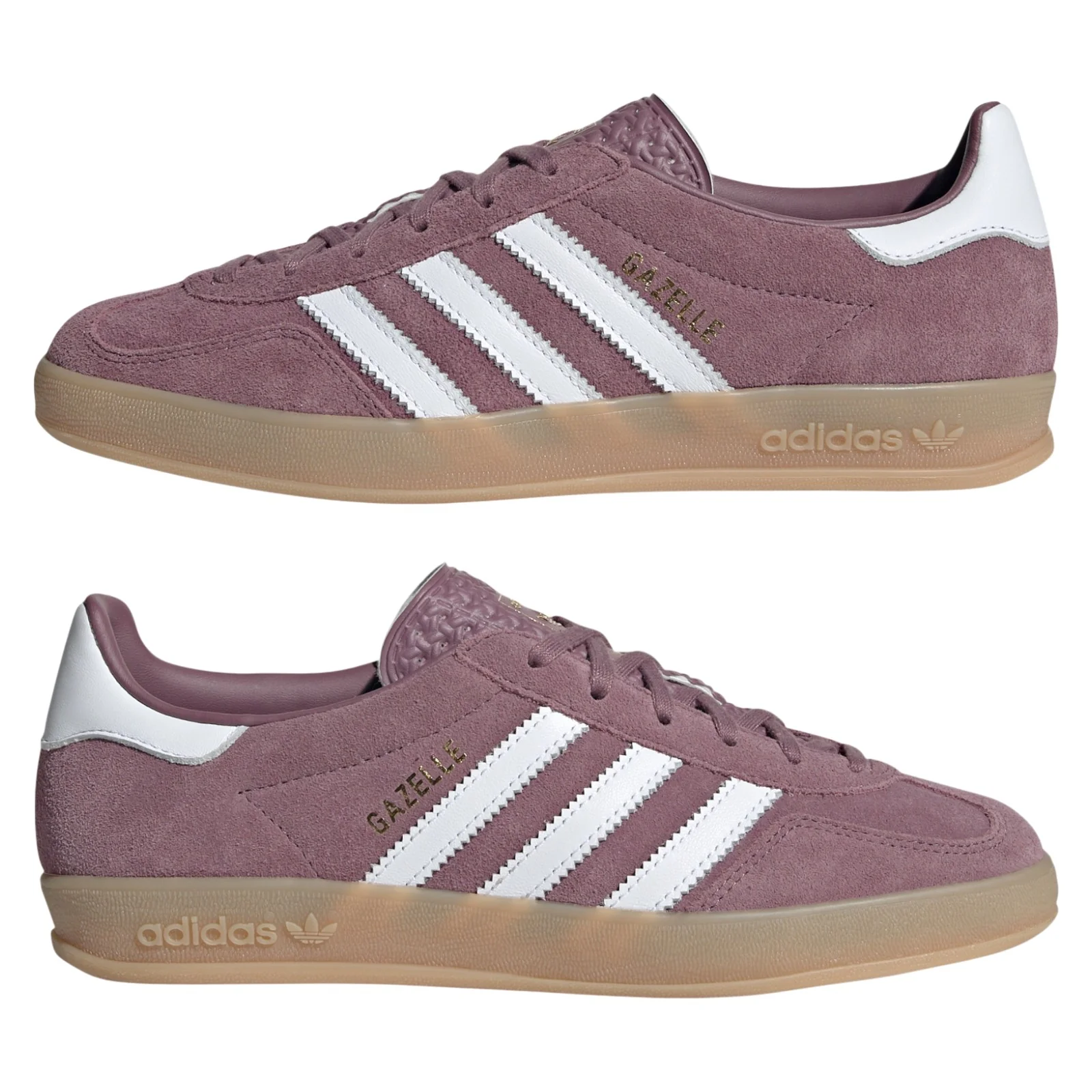 adidas Originals Womens Gazelle Indoor Shoes - Shadow Fig / Cloud White - Image 9