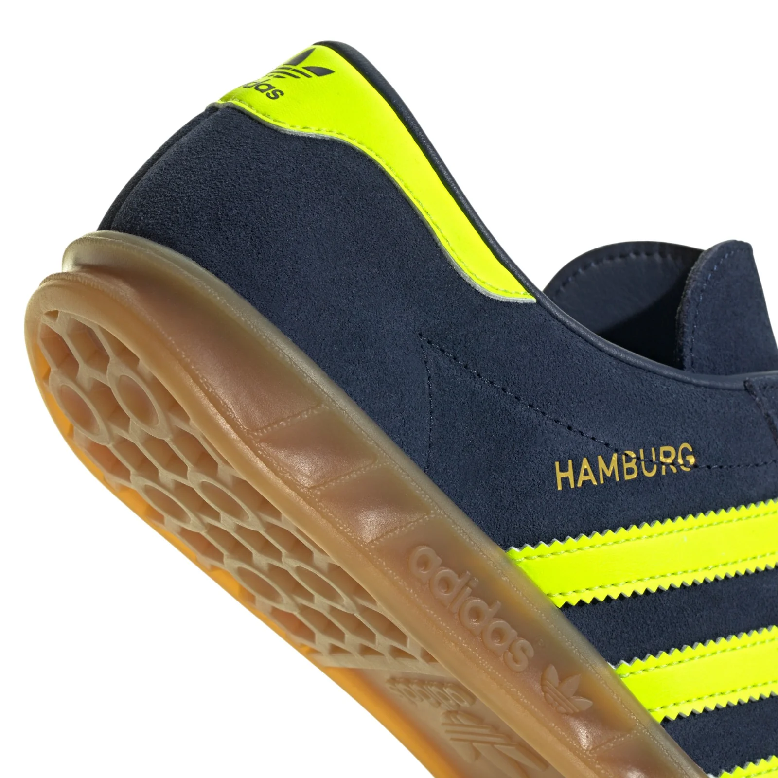 adidas Originals Womens Hamburg Shoes - Night Indigo / Solar Yellow - Image 4