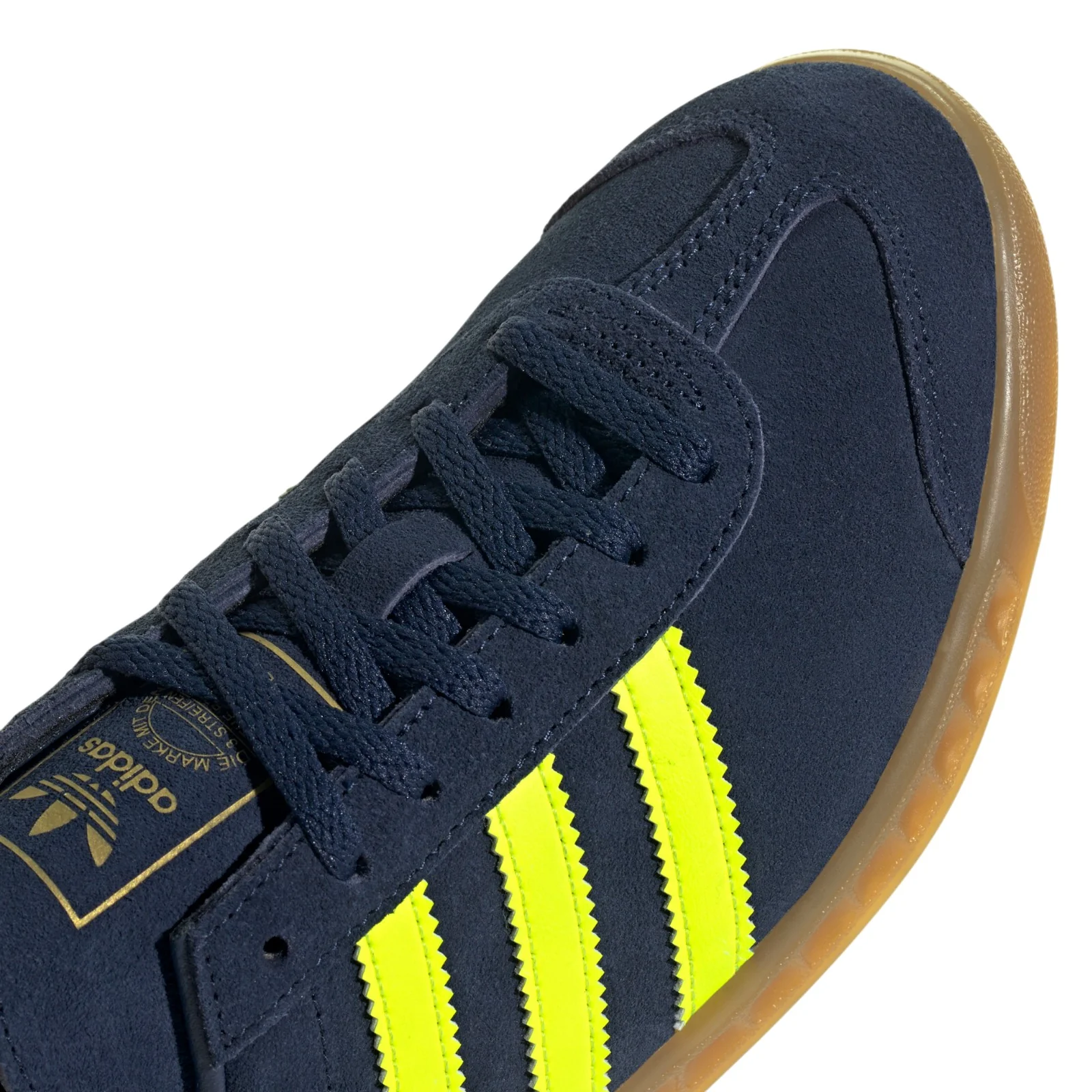 adidas Originals Womens Hamburg Shoes - Night Indigo / Solar Yellow - Image 5