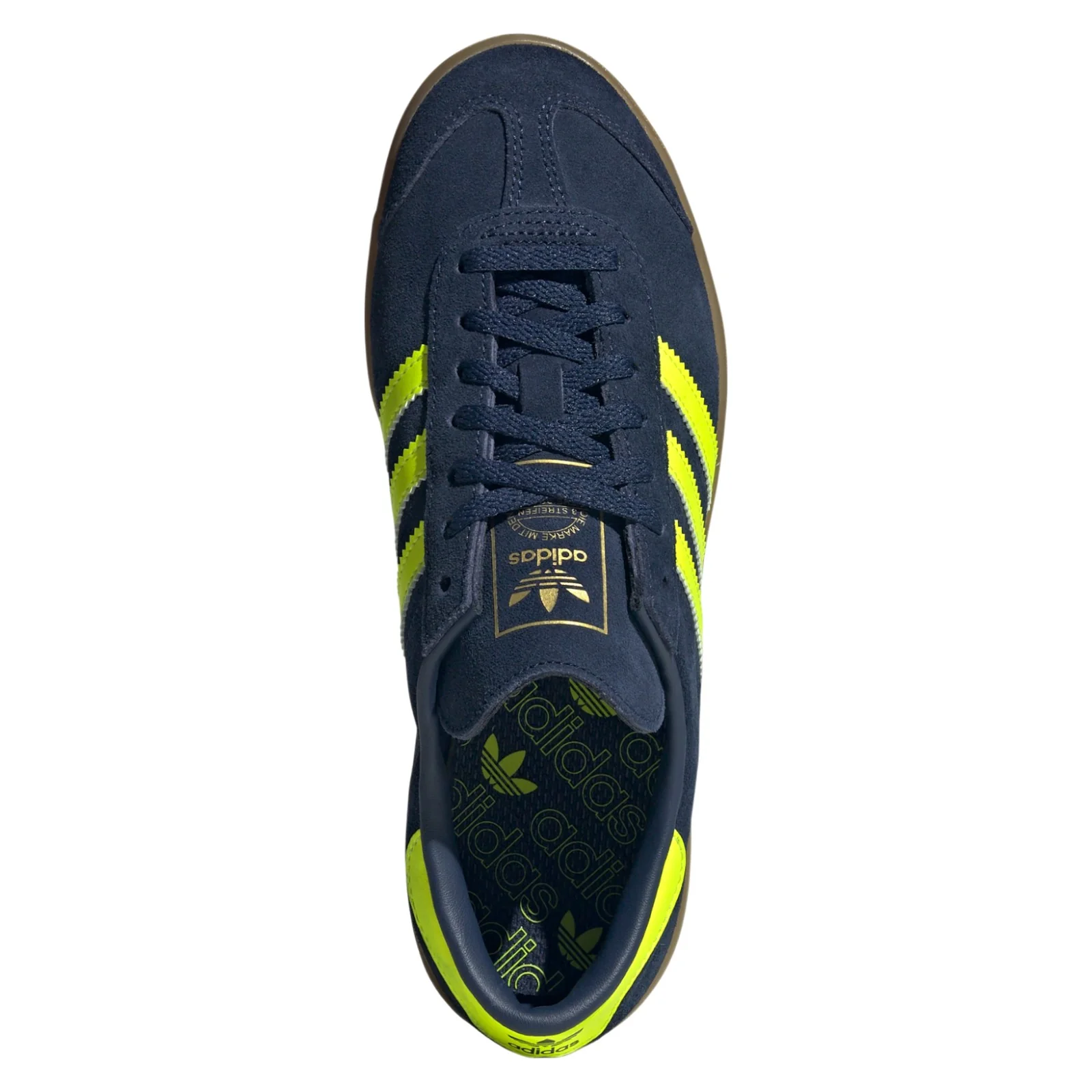 adidas Originals Womens Hamburg Shoes - Night Indigo / Solar Yellow - Image 6