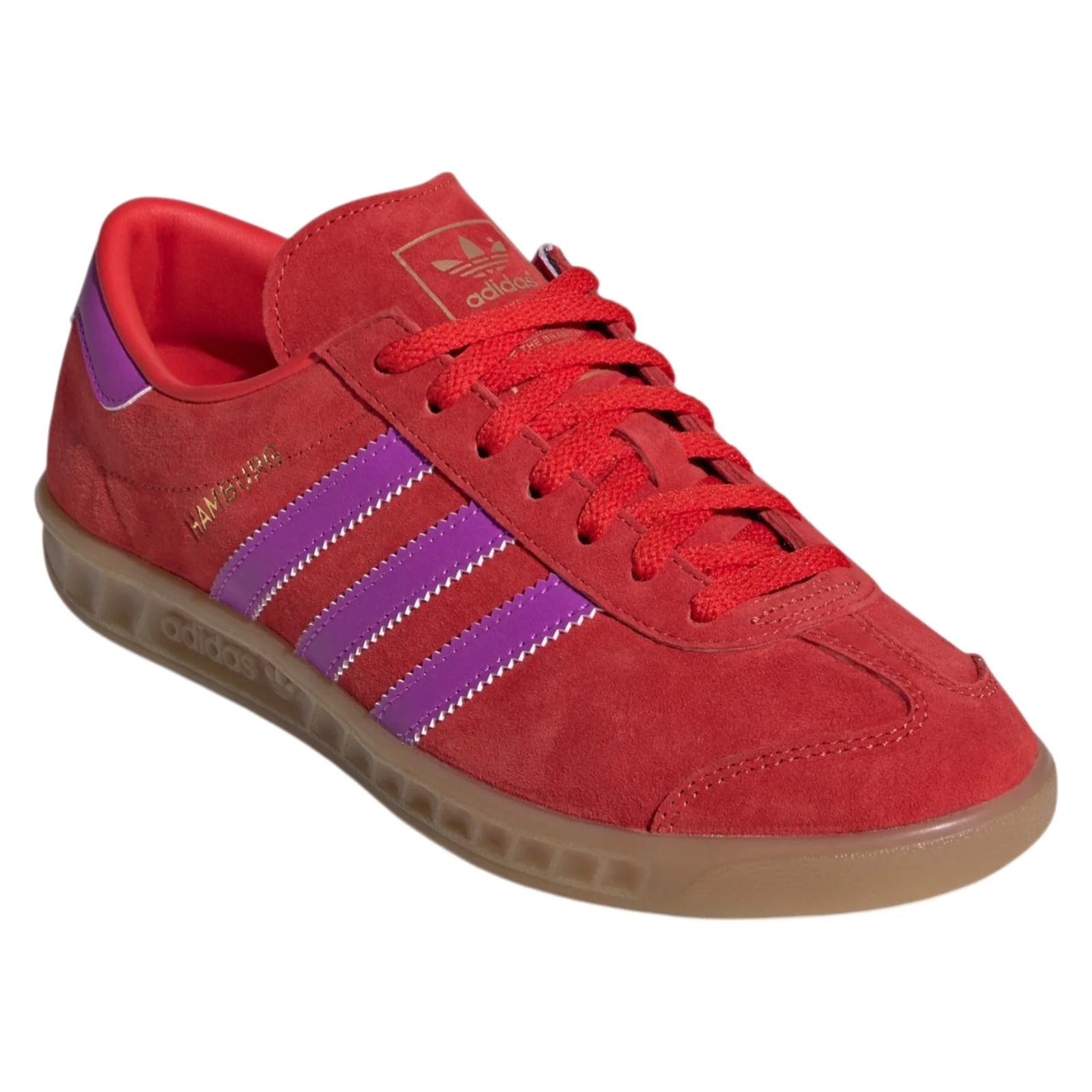adidas Originals Womens Hamburg Shoes - Red / Purple Burst - Image 2
