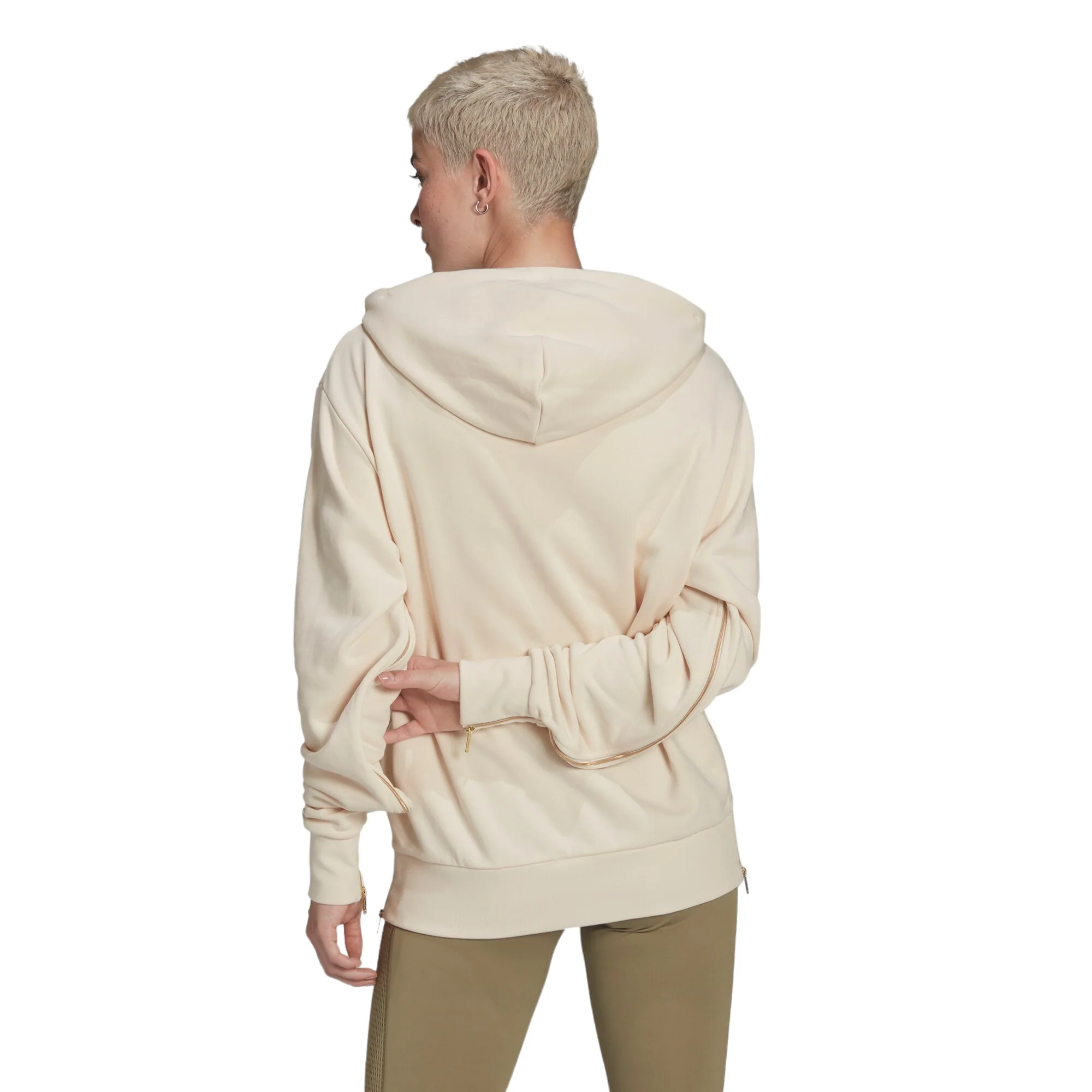 adidas Originals Womens Hoodie - Beige - Image 3