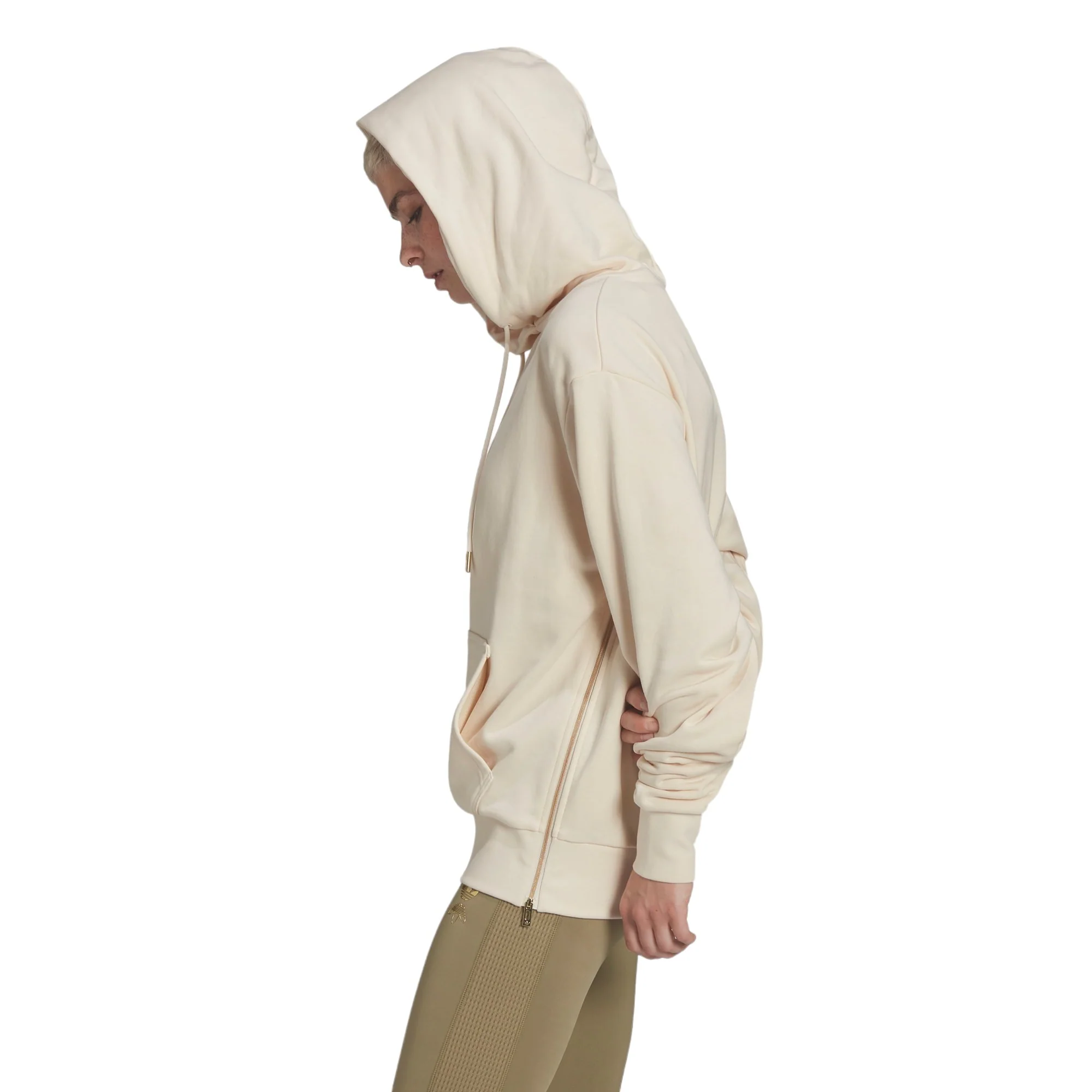 adidas Originals Womens Hoodie - Beige - Image 7