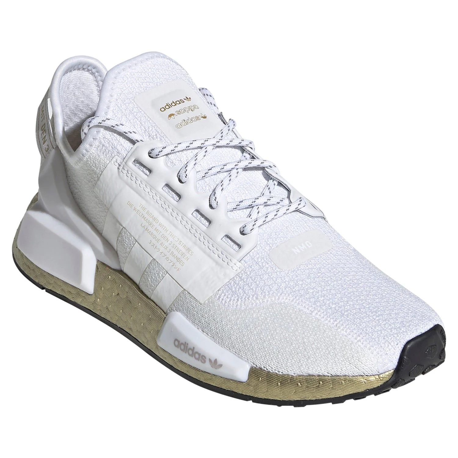 adidas Originals Womens NMD_R1 V2 Shoes - Cloud White / Gold - Image 2