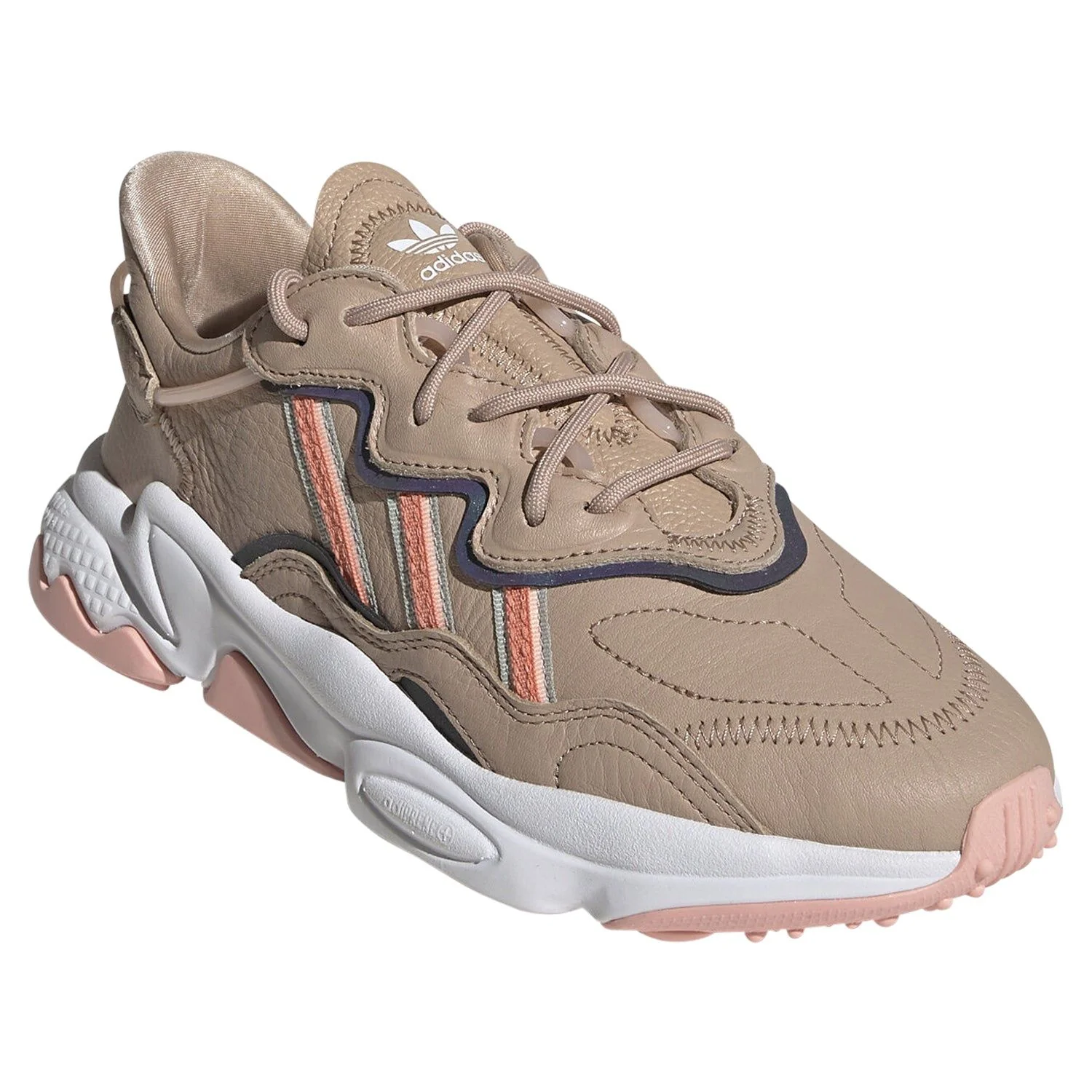 adidas Originals Womens Ozweego Shoes - Ash Pearl / Semi Coral - Image 2