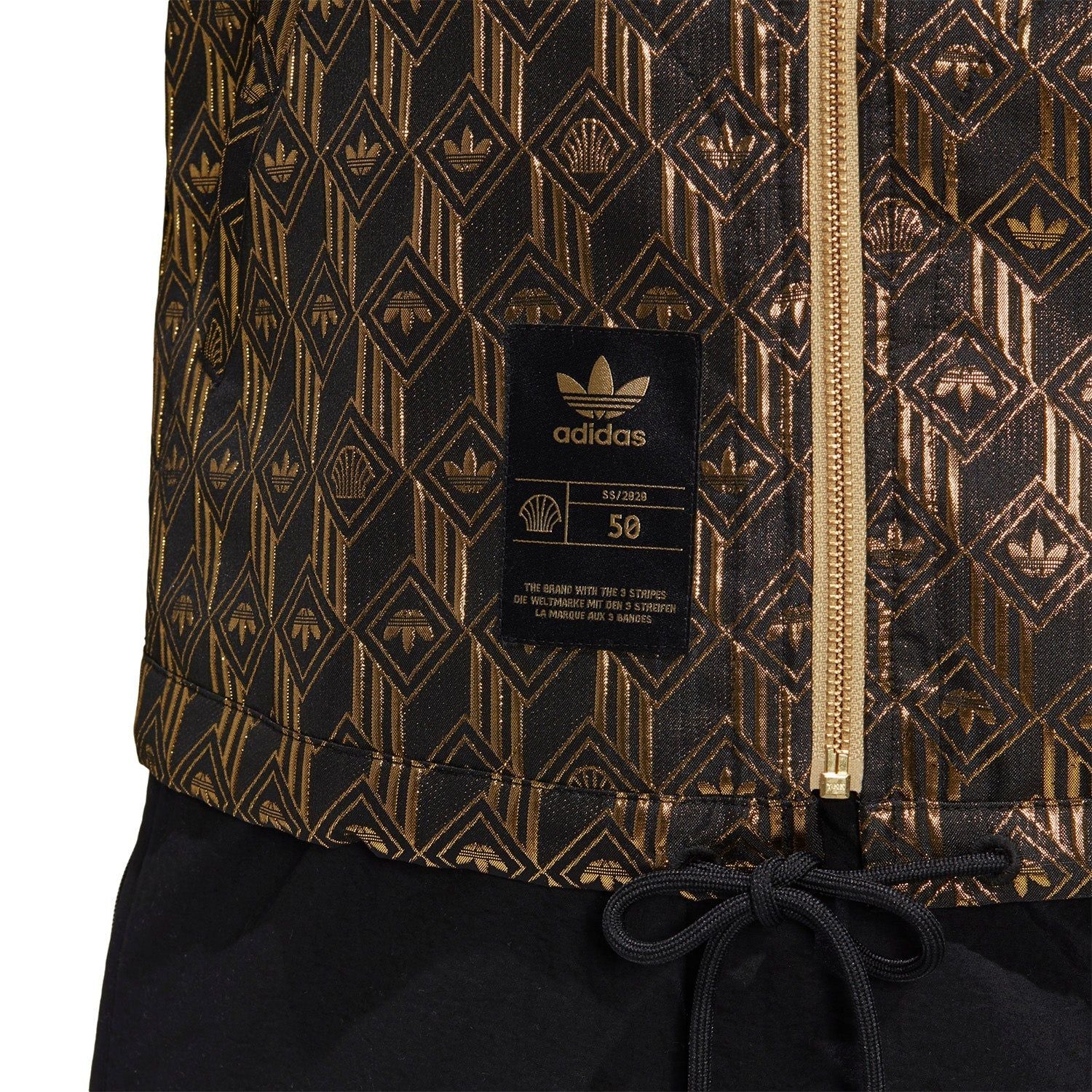 adidas Originals Women's Premium Superstar Track Top - Black & Gold - Image 5