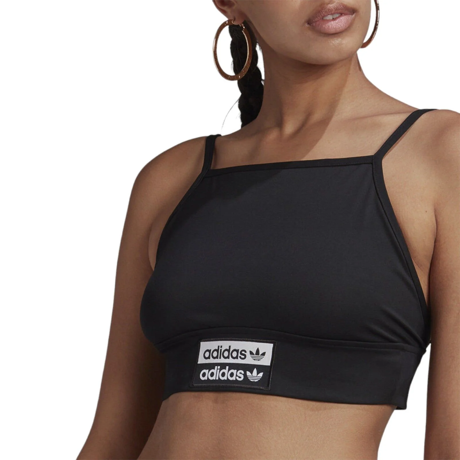 adidas Originals Womens R.Y.V. Bra Top - Black - Image 3