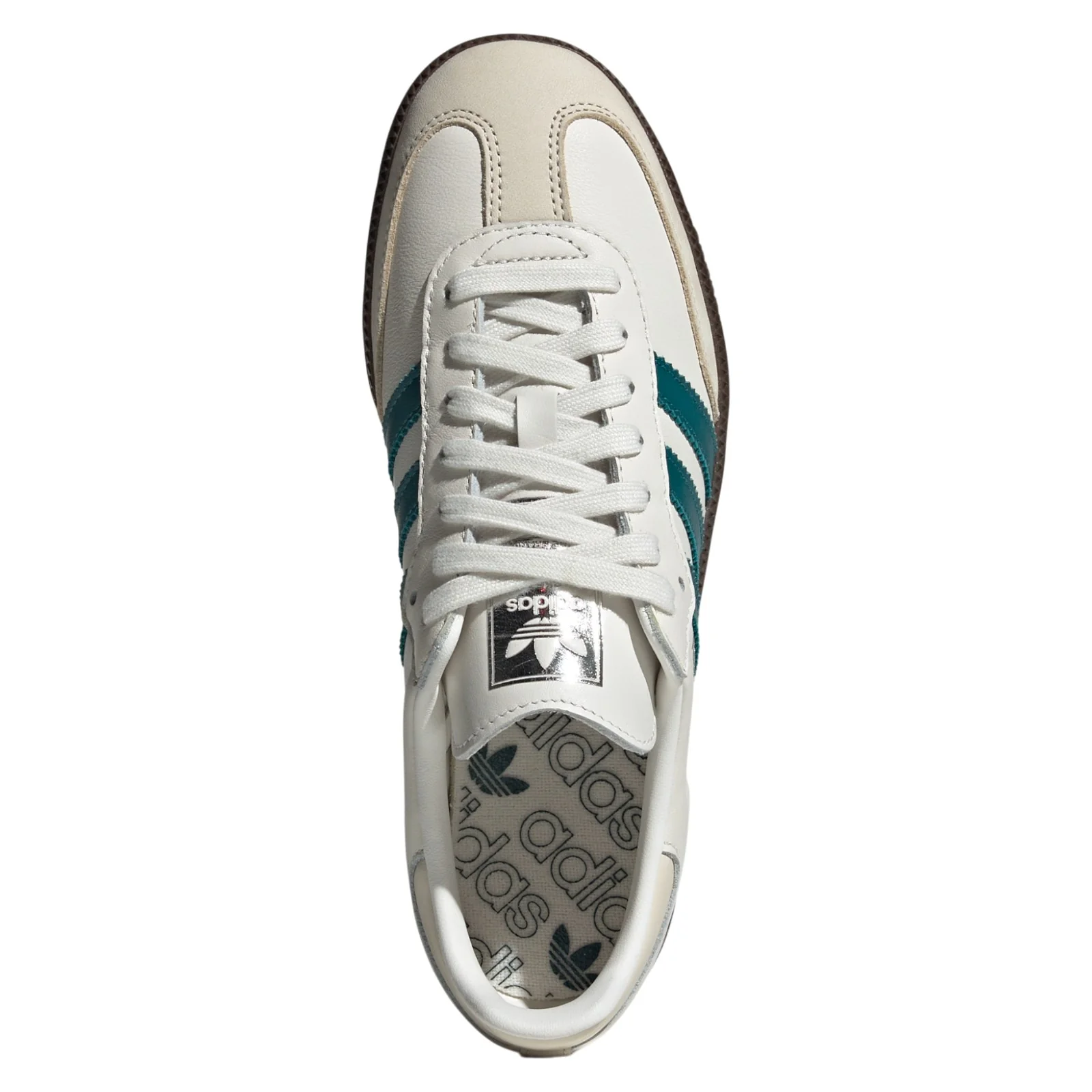 adidas Originals Women's Samba OG Shoes - Cloud White / Legacy Teal - Image 6