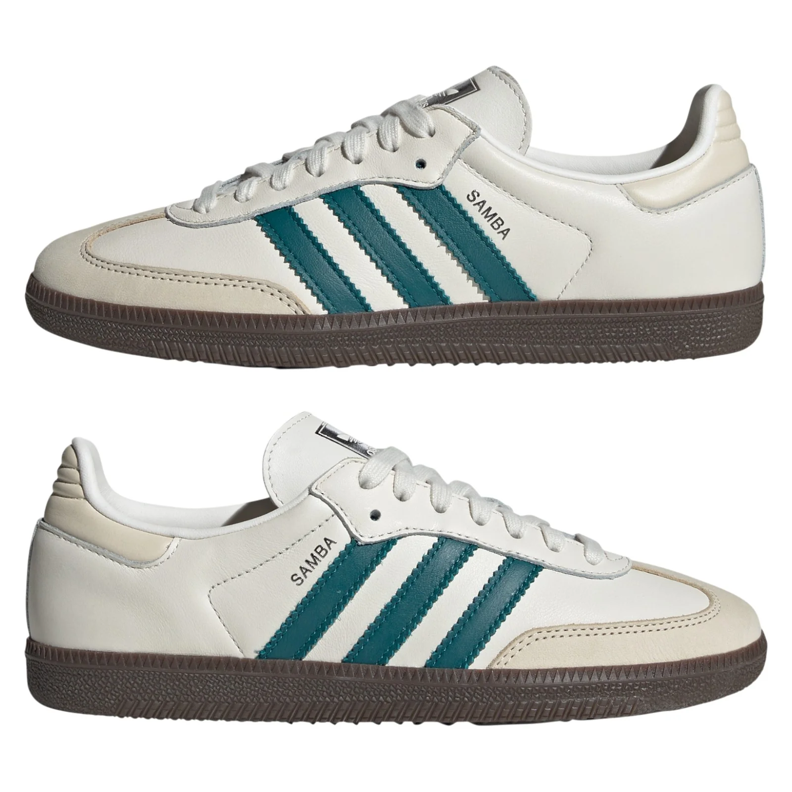 adidas Originals Women's Samba OG Shoes - Cloud White / Legacy Teal - Image 9