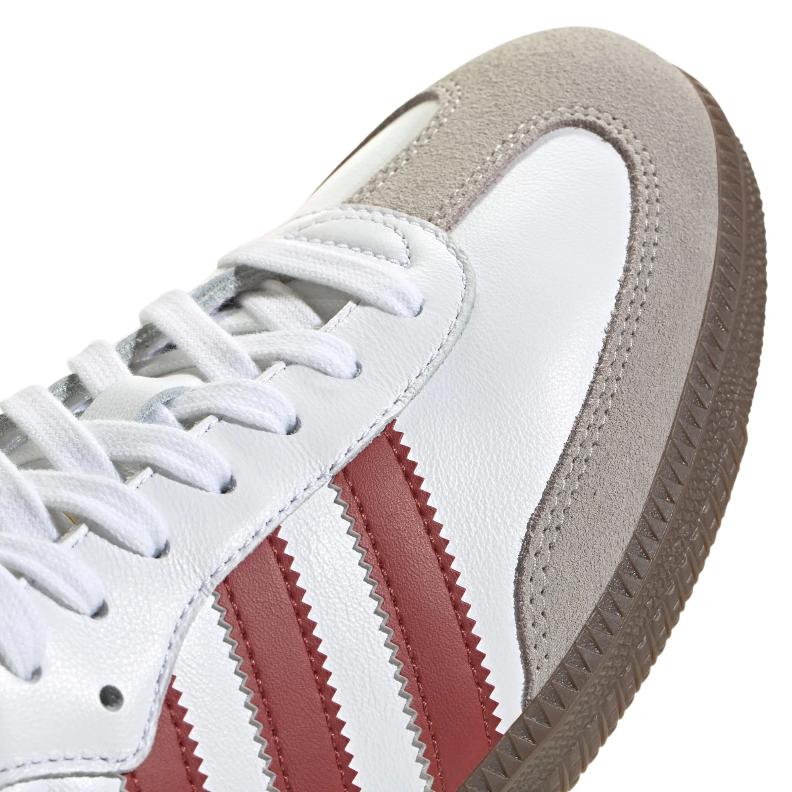 adidas Originals Womens Samba OG Shoes - Cloud White / Preloved Ruby - Image 4