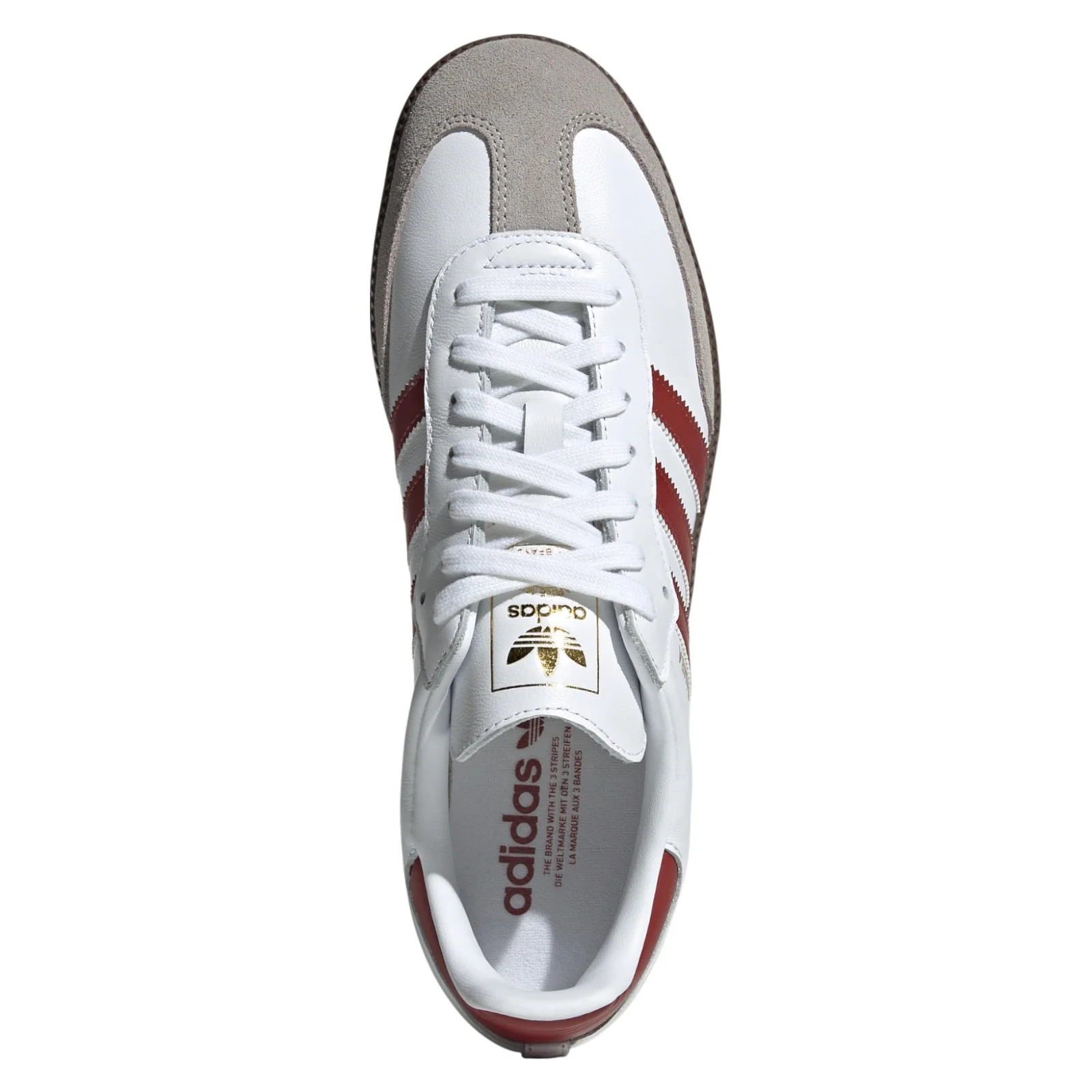 adidas Originals Womens Samba OG Shoes - Cloud White / Preloved Ruby - Image 6