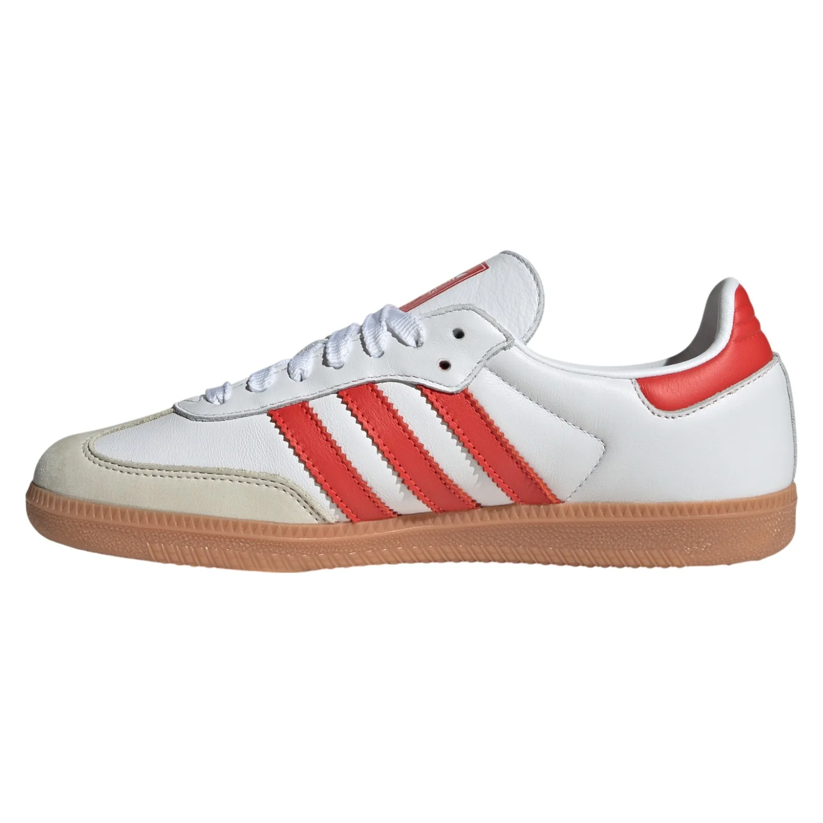 adidas Originals Womens Samba OG Shoes - Cloud White / Solar Red - Image 8