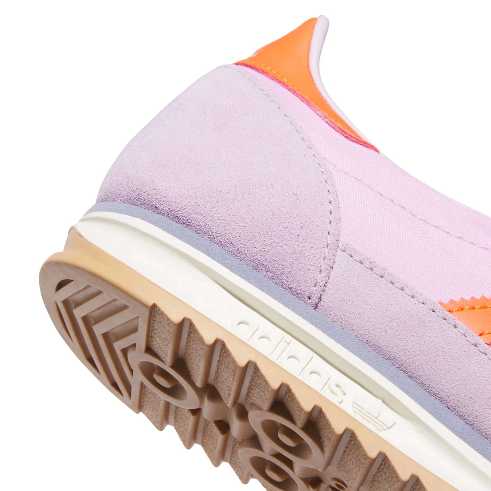 adidas Originals Womens SL 72 OG Shoes Ice Lavender / Impact Orange - Image 5
