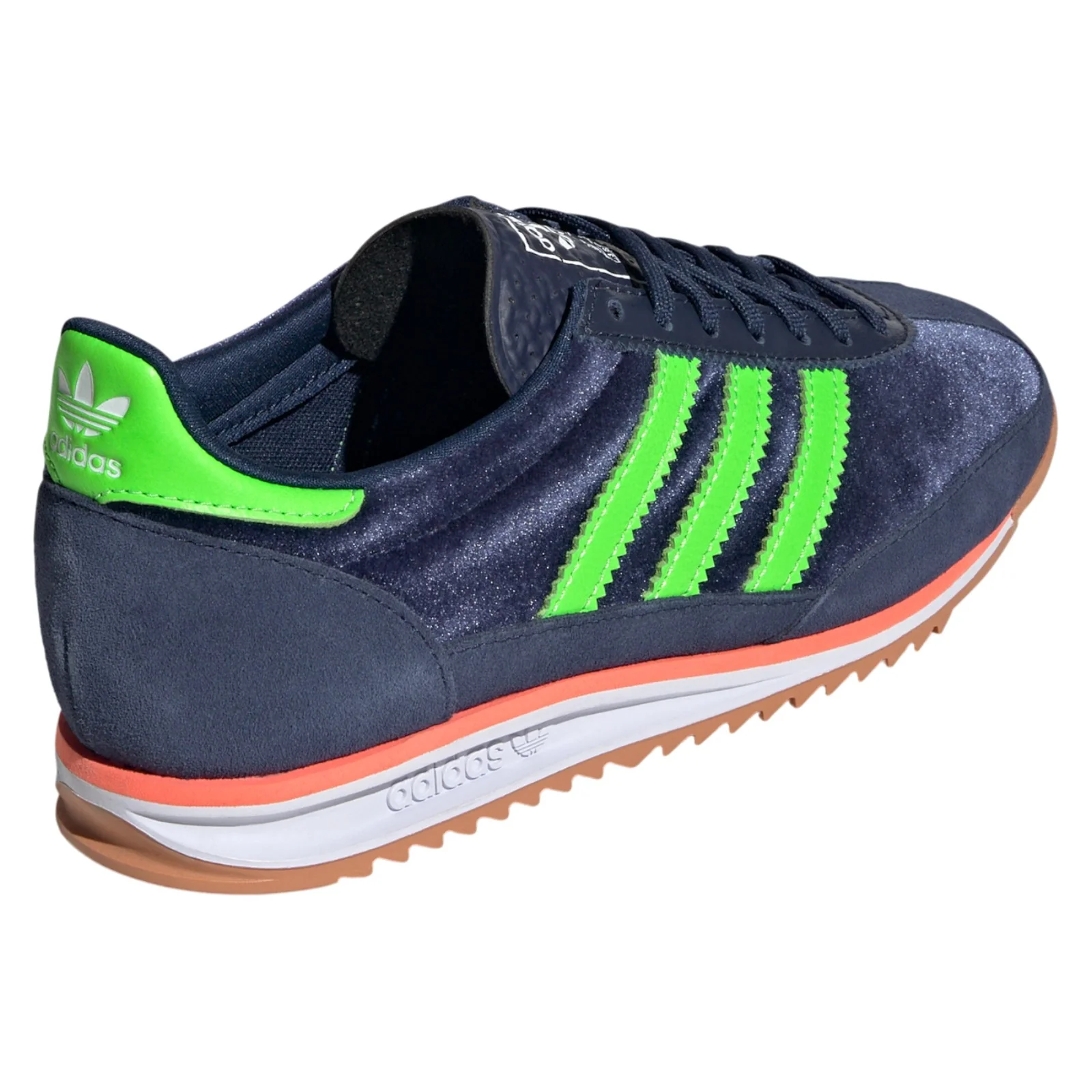 adidas Originals Womens SL 72 OG Shoes - Night Indigo / Solar Green - Image 3