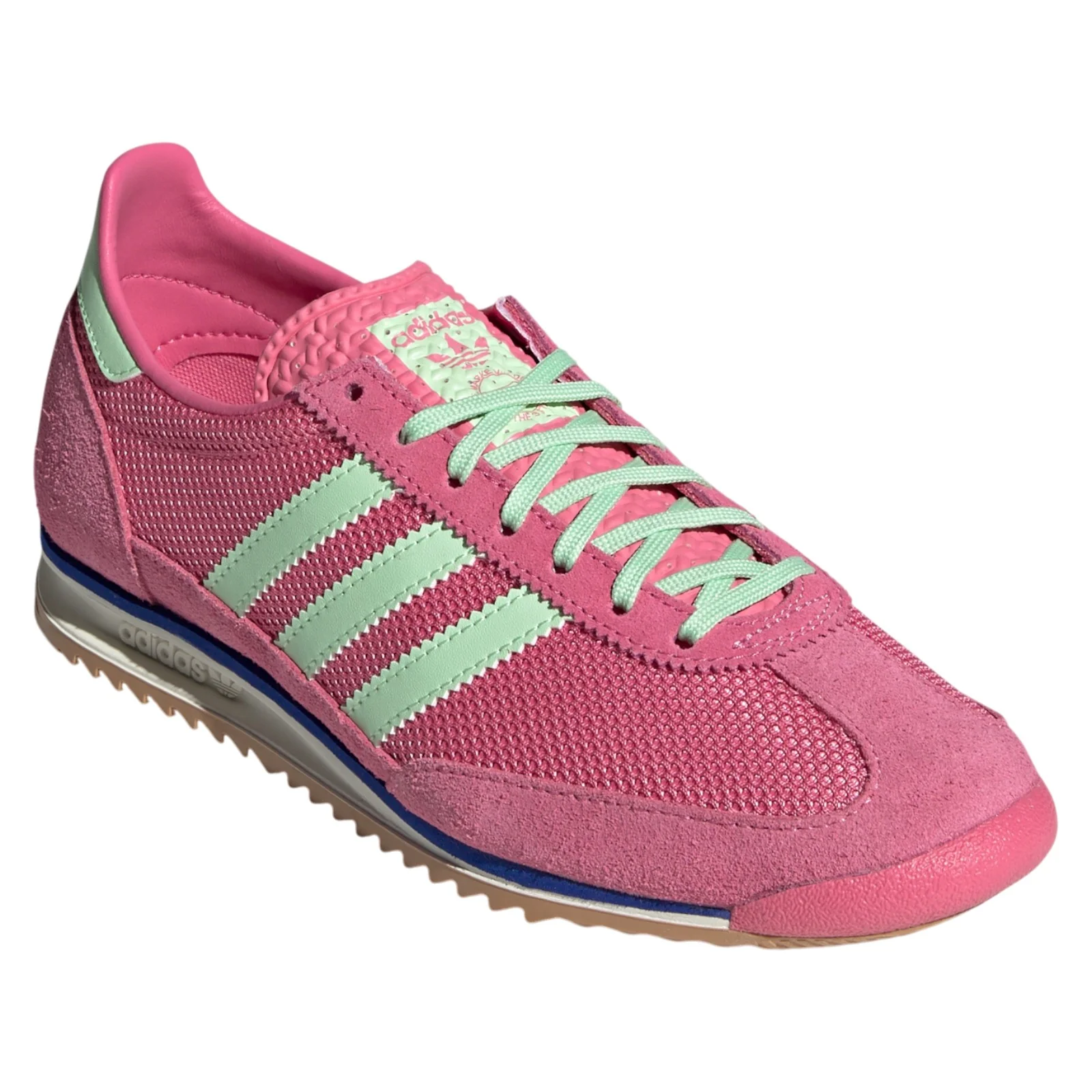 adidas Originals Womens SL 72 OG Shoes - Pink Fusion / Semi Green - Image 2