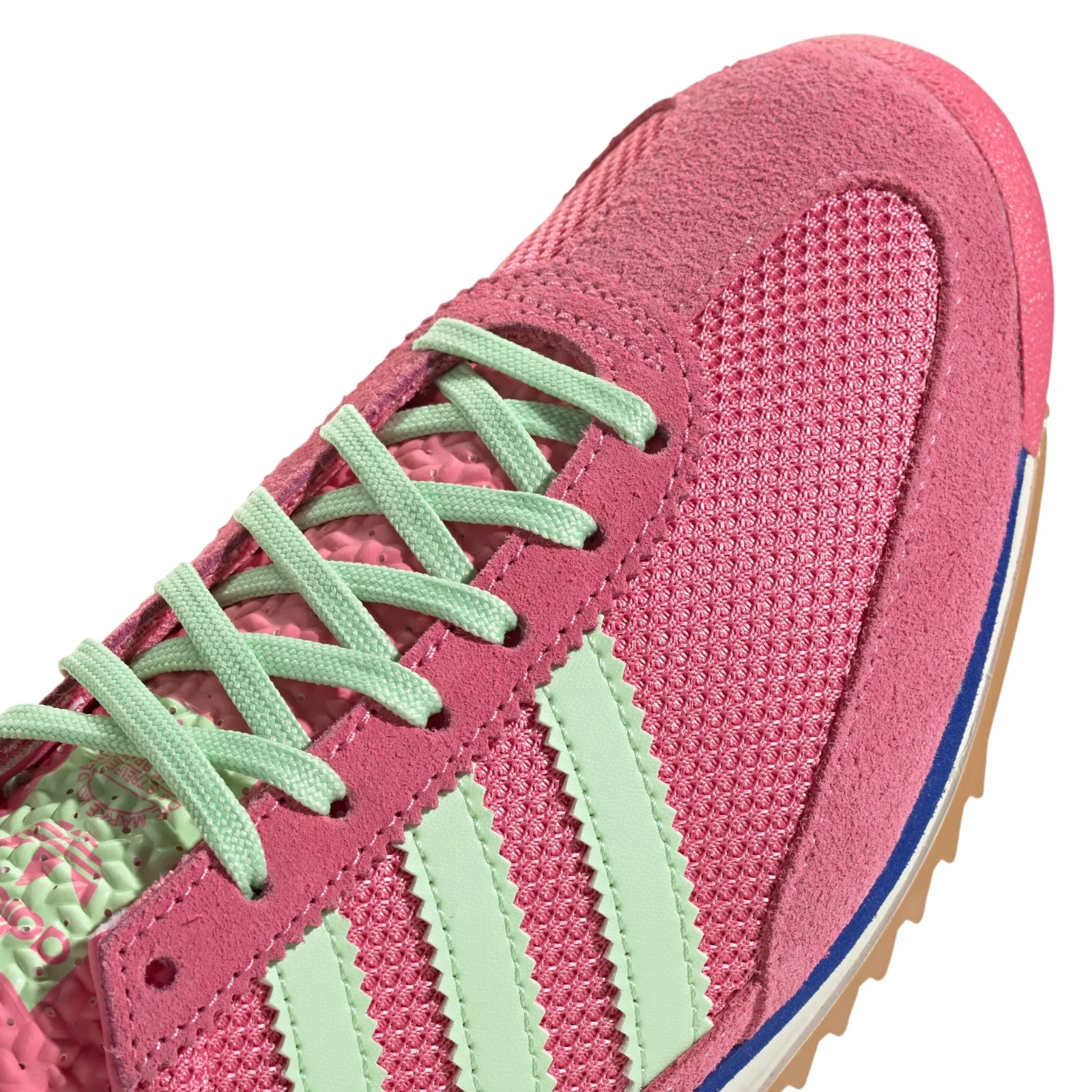 adidas Originals Womens SL 72 OG Shoes - Pink Fusion / Semi Green - Image 4