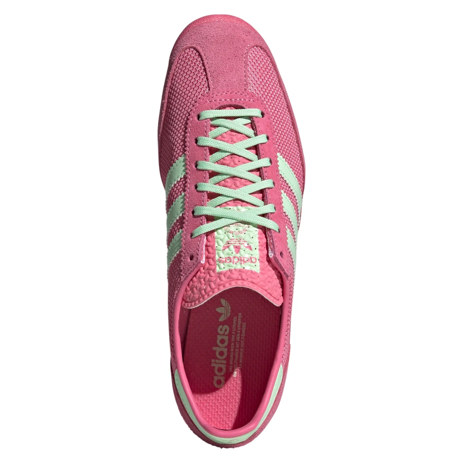 adidas Originals Womens SL 72 OG Shoes - Pink Fusion / Semi Green - Image 6