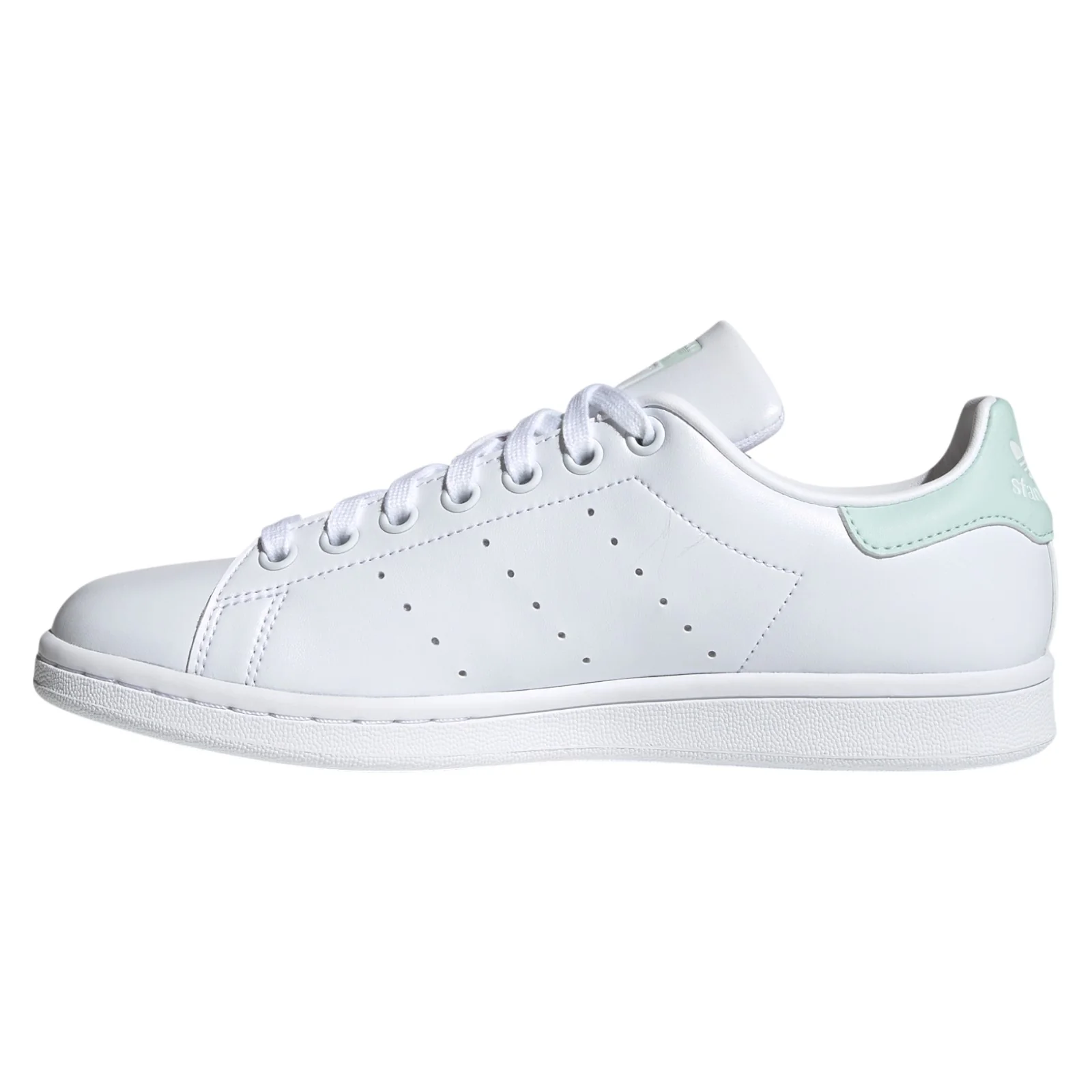 adidas Originals Womens Stan Smith Shoes - Cloud White / Dash Green - Image 8