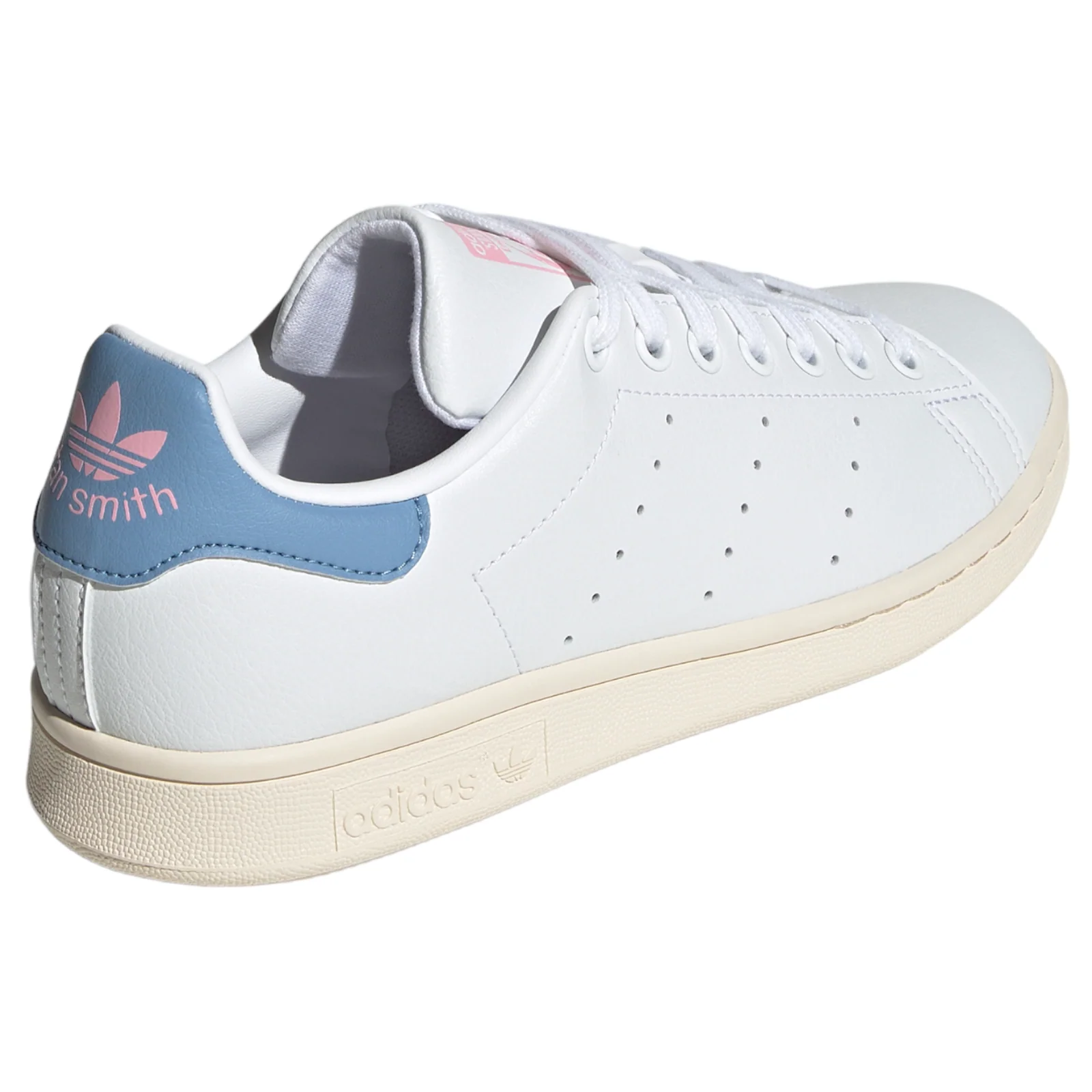 adidas Originals Womens Stan Smith Shoes - White / Ambient Sky / True Pink - Image 3