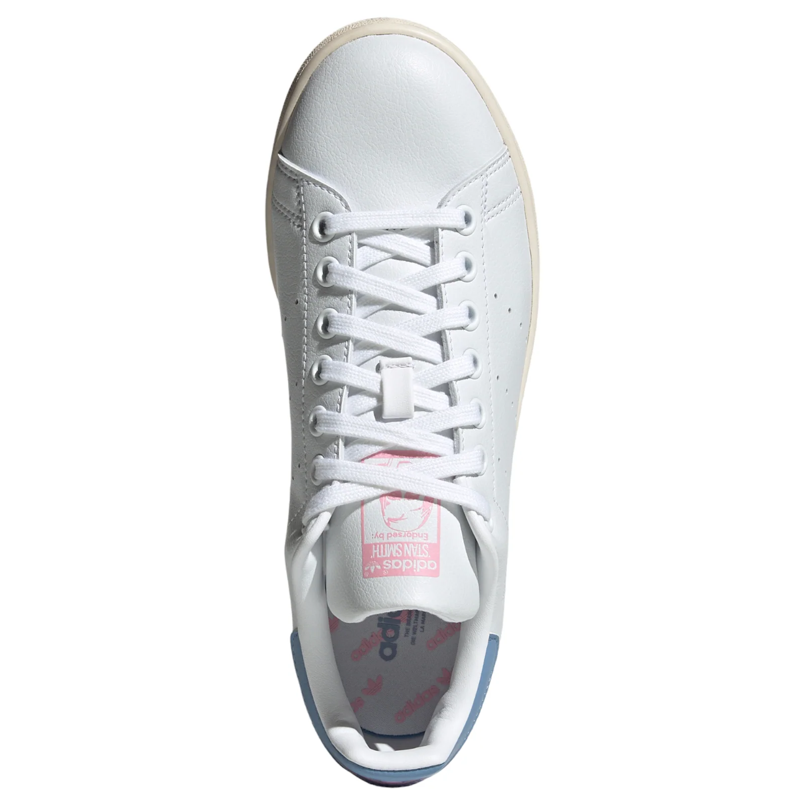 adidas Originals Womens Stan Smith Shoes - White / Ambient Sky / True Pink - Image 6