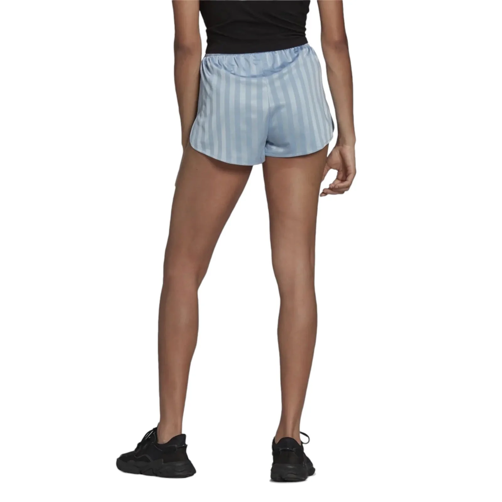 adidas Originals Womens Striped Shorts - Blue - Image 2