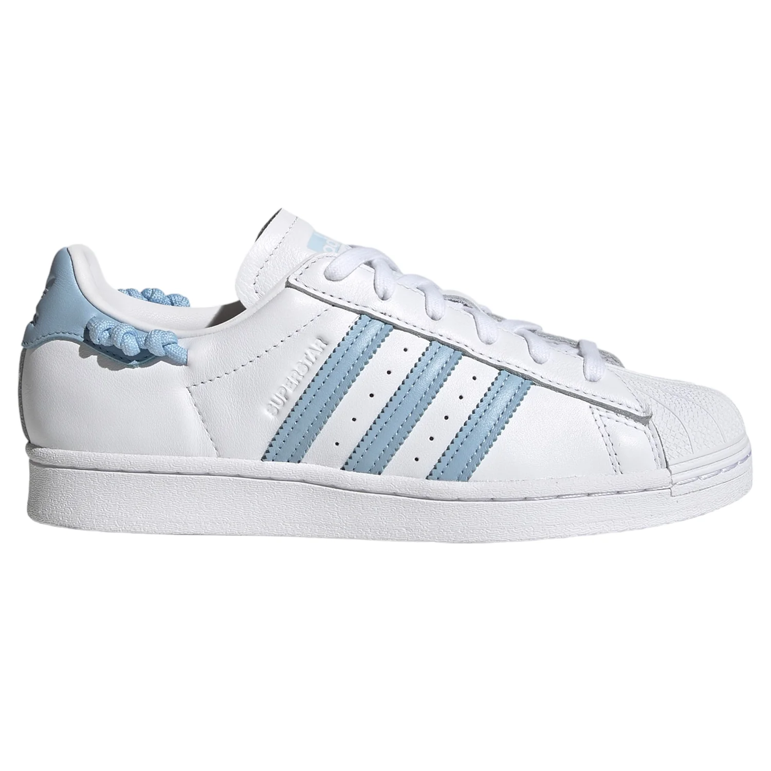 adidas Originals Womens Superstar Knotted Rope Shoes - White Clear Sky