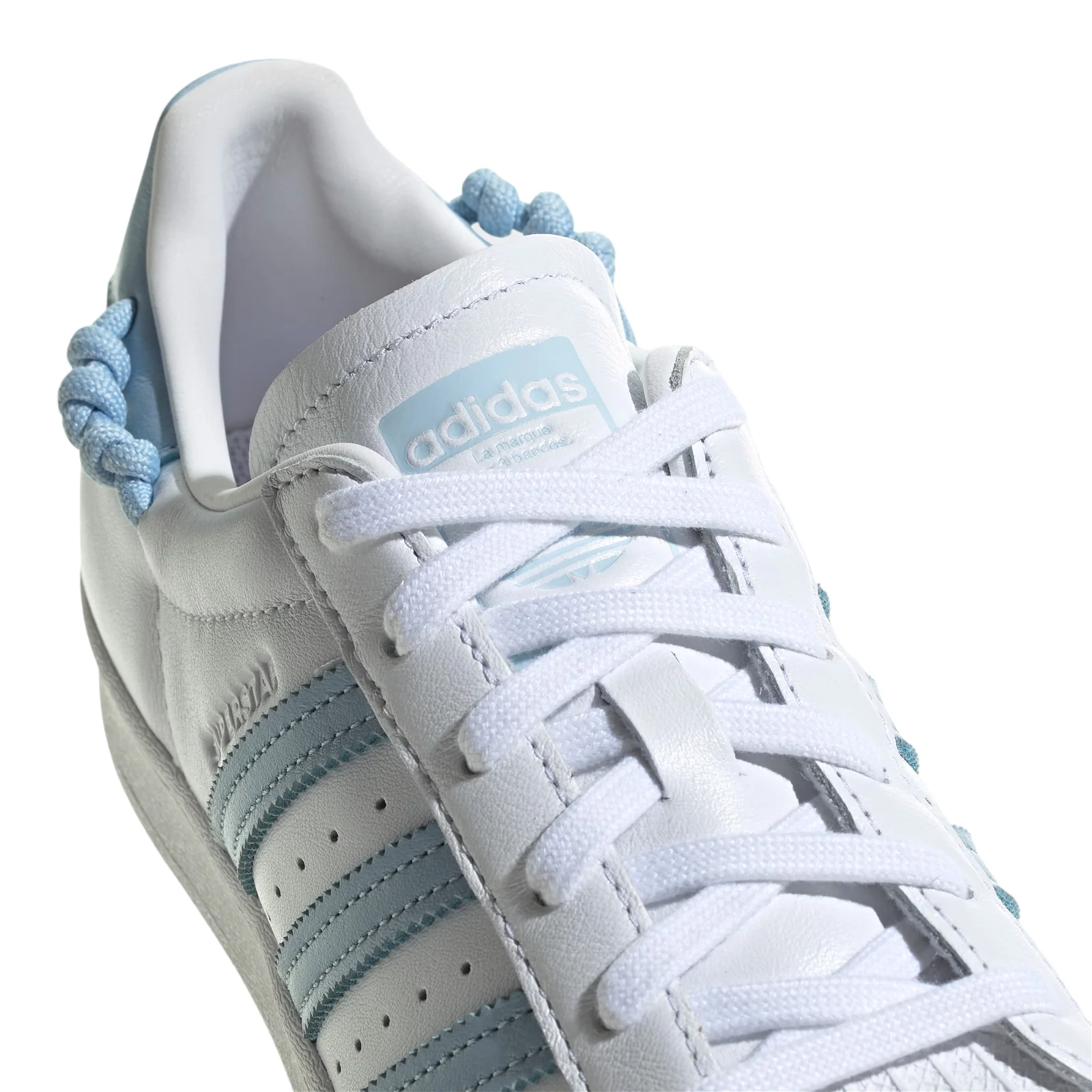 adidas Originals Womens Superstar Knotted Rope Shoes - White Clear Sky - Image 5