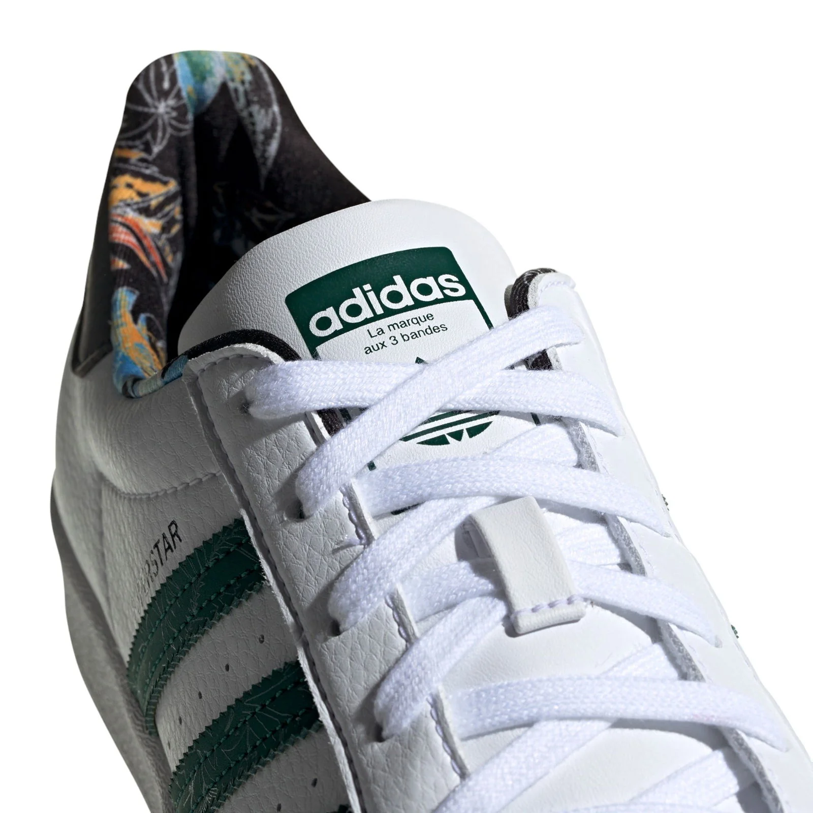 adidas Originals Womens Superstar Shoes - Cloud White Green - Image 4