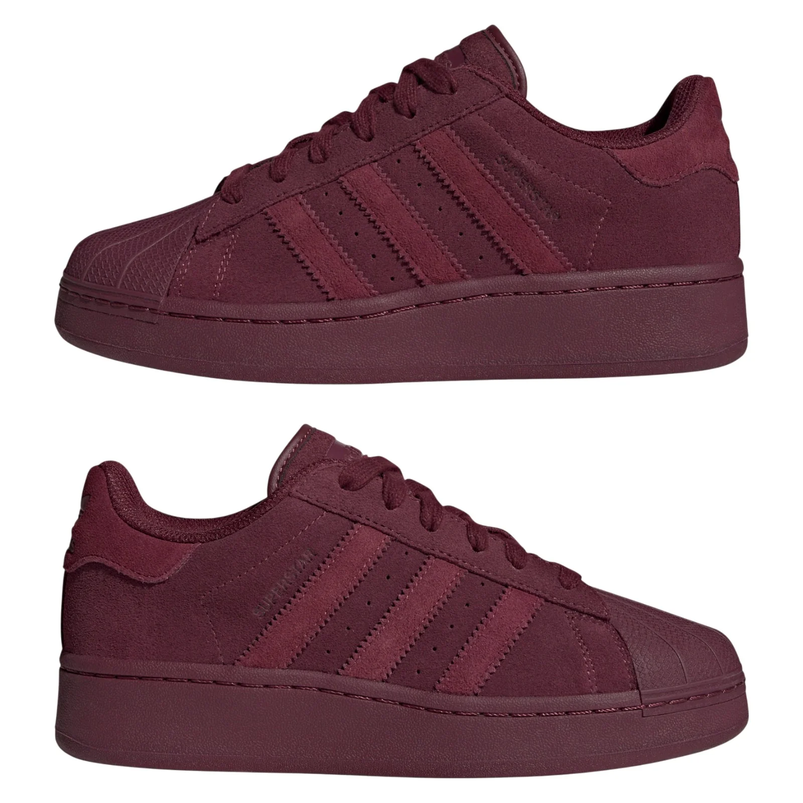 adidas Originals Womens Superstar XLG Shoes - Maroon - Image 7