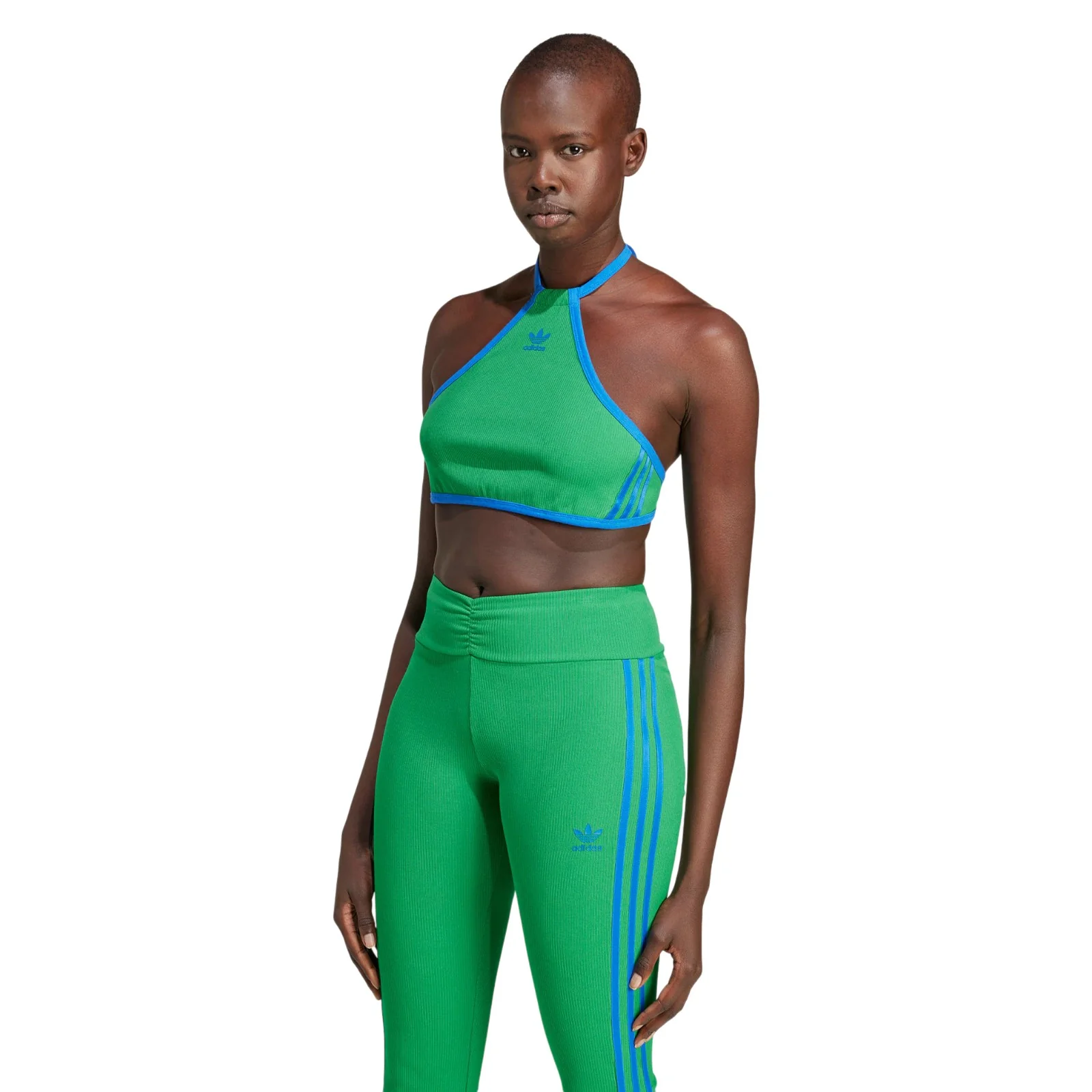 adidas Originals Womens Tank Tops Rib Neck Top - Green