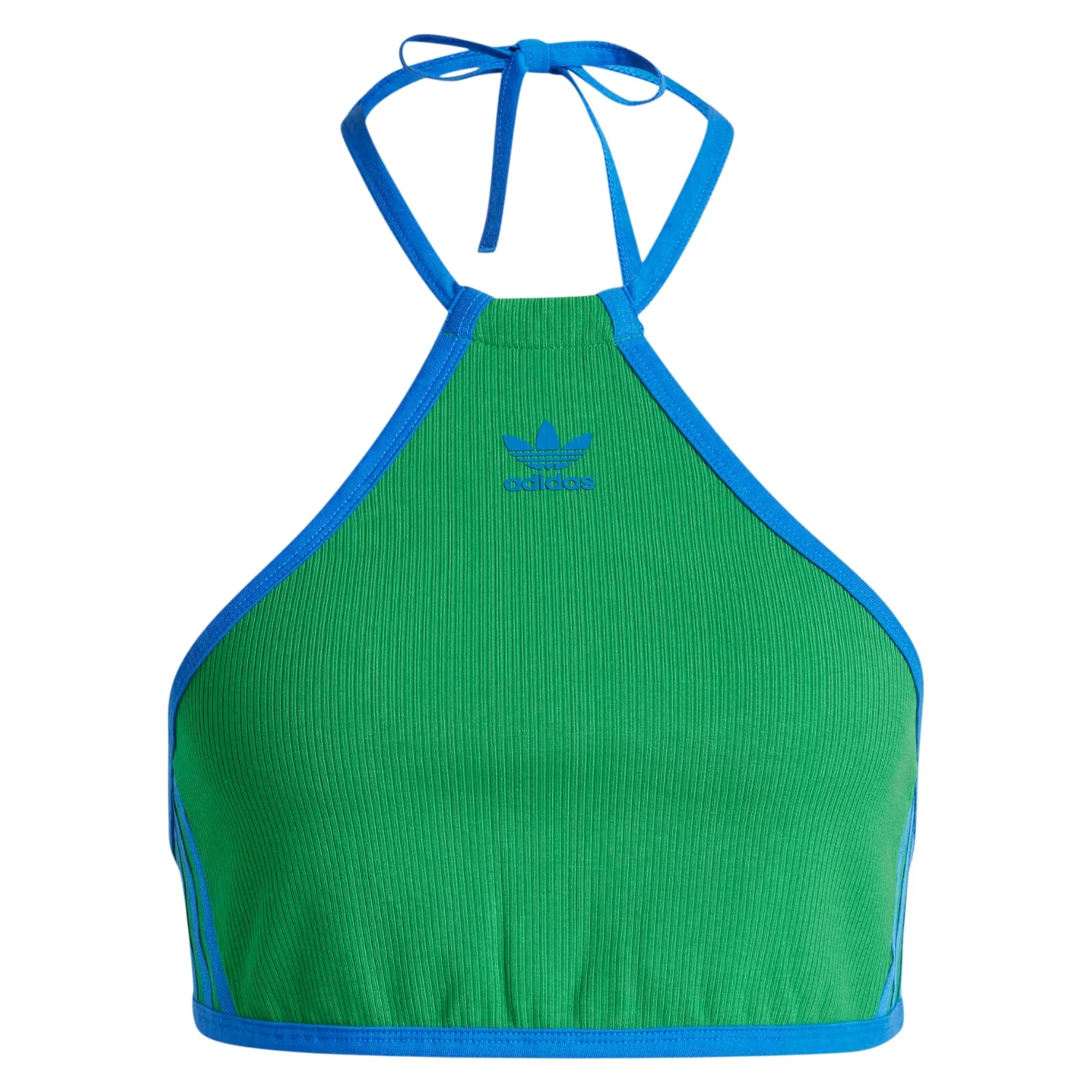 adidas Originals Womens Tank Tops Rib Neck Top - Green - Image 2