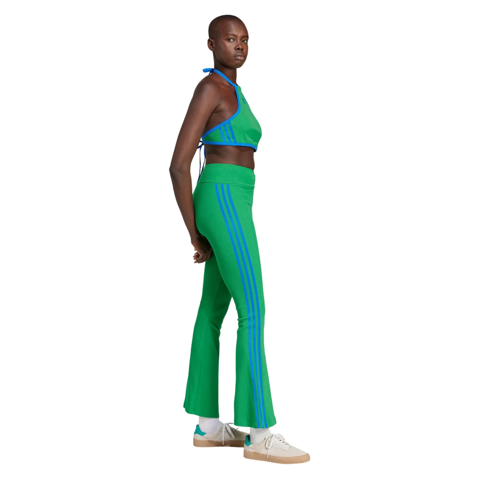 adidas Originals Womens Tank Tops Rib Neck Top - Green - Image 5