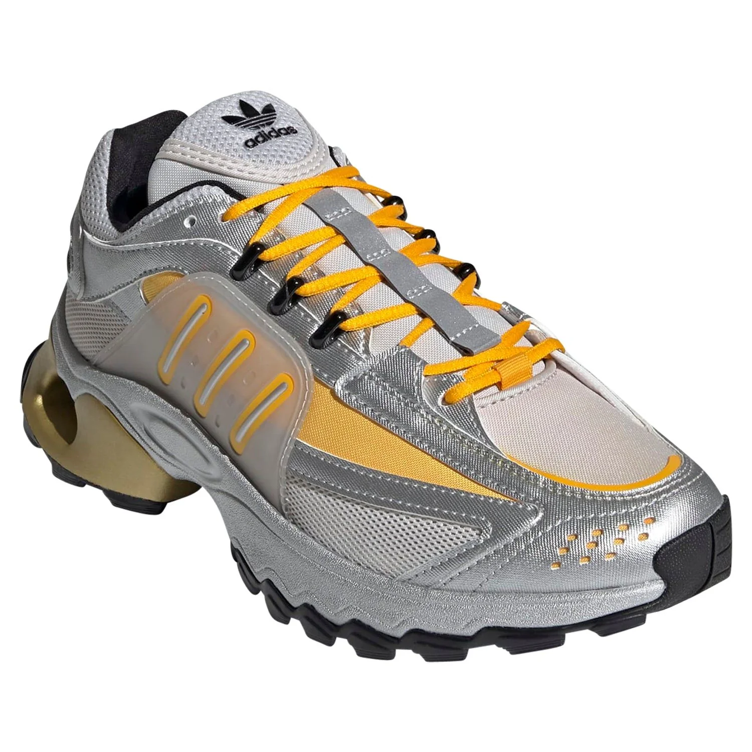 adidas Originals Womens Thesia Shoes - Silver/Yellow - Image 2