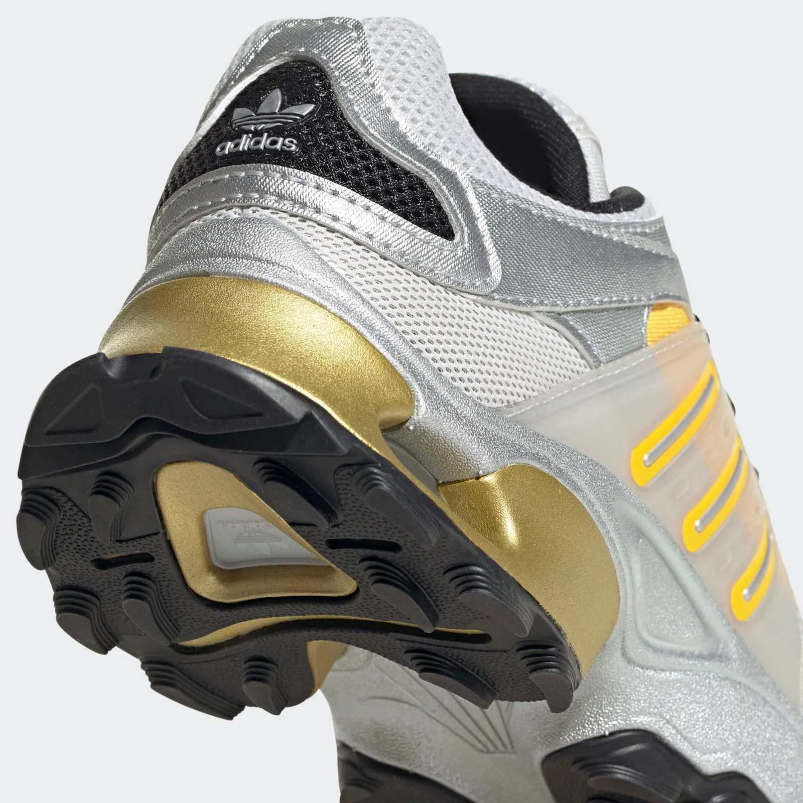 adidas Originals Womens Thesia Shoes - Silver/Yellow - Image 4