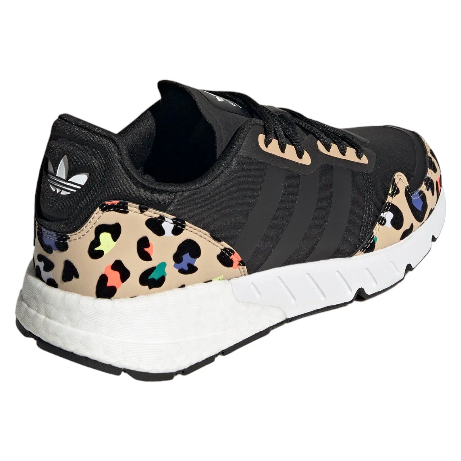 adidas Originals Womens ZX 1K Boost Animal Print Trainers - Black - Image 3