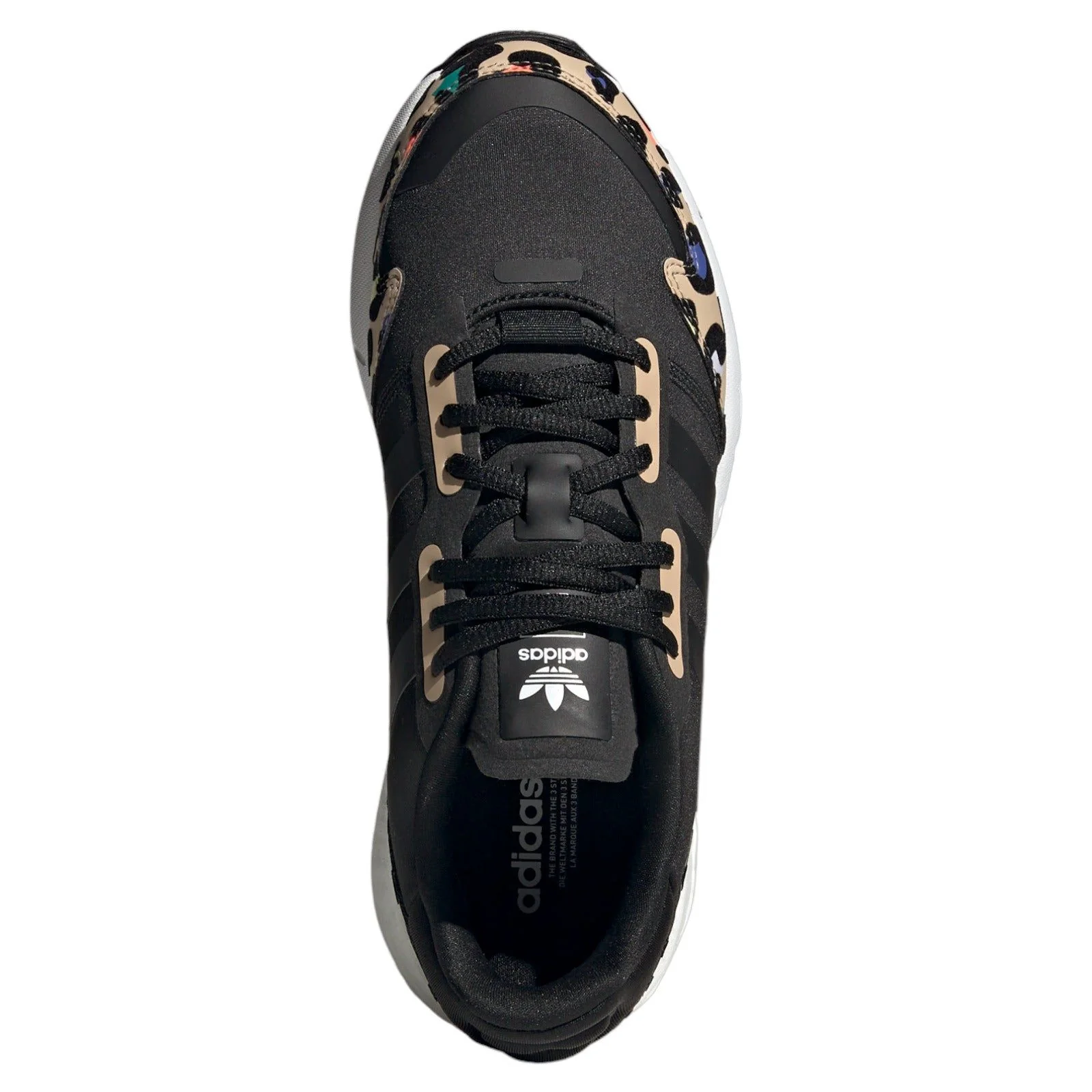adidas Originals Womens ZX 1K Boost Animal Print Trainers - Black - Image 4
