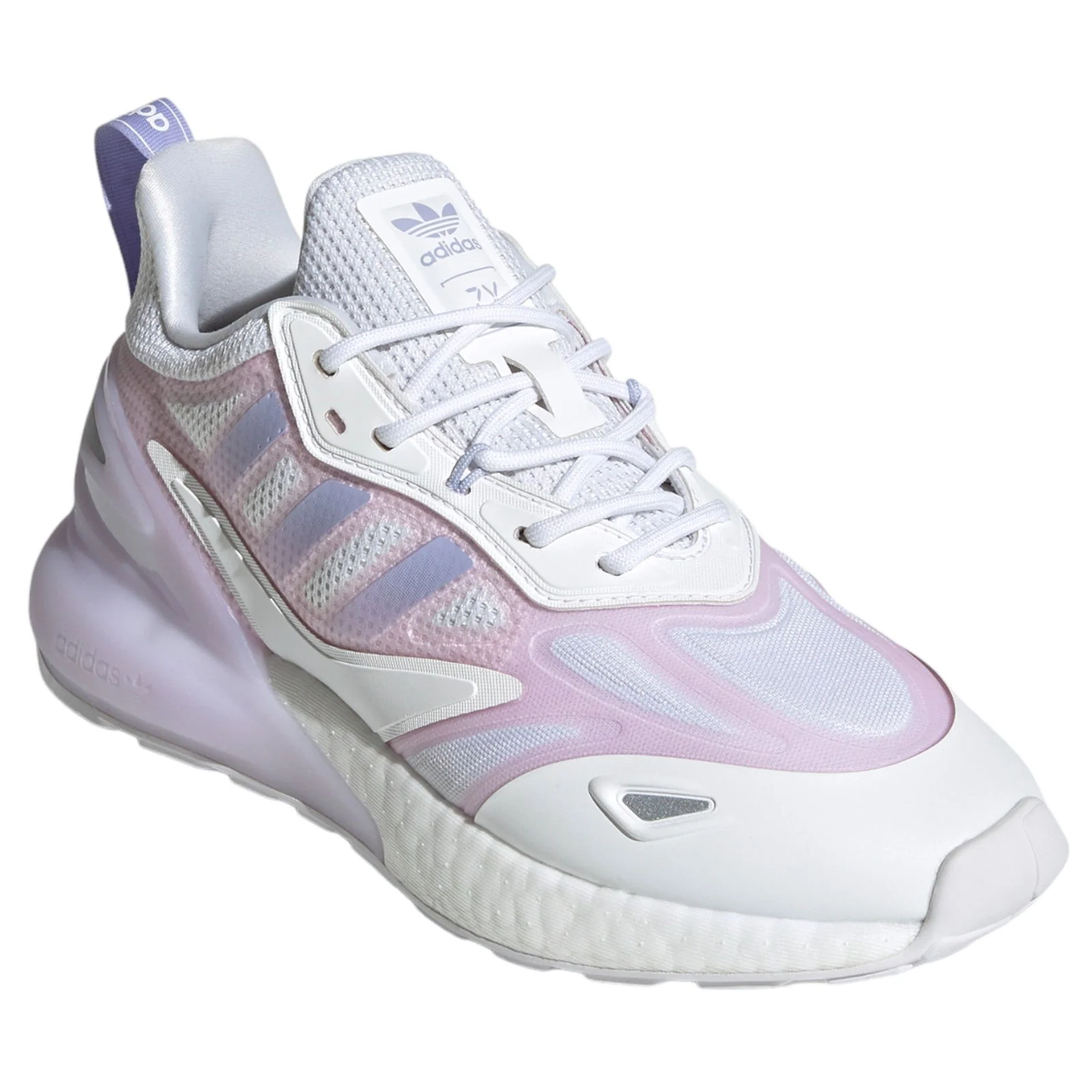 adidas Originals Womens ZX 2K Boost 2.0 Trainers - White / Violet Tone - Image 2