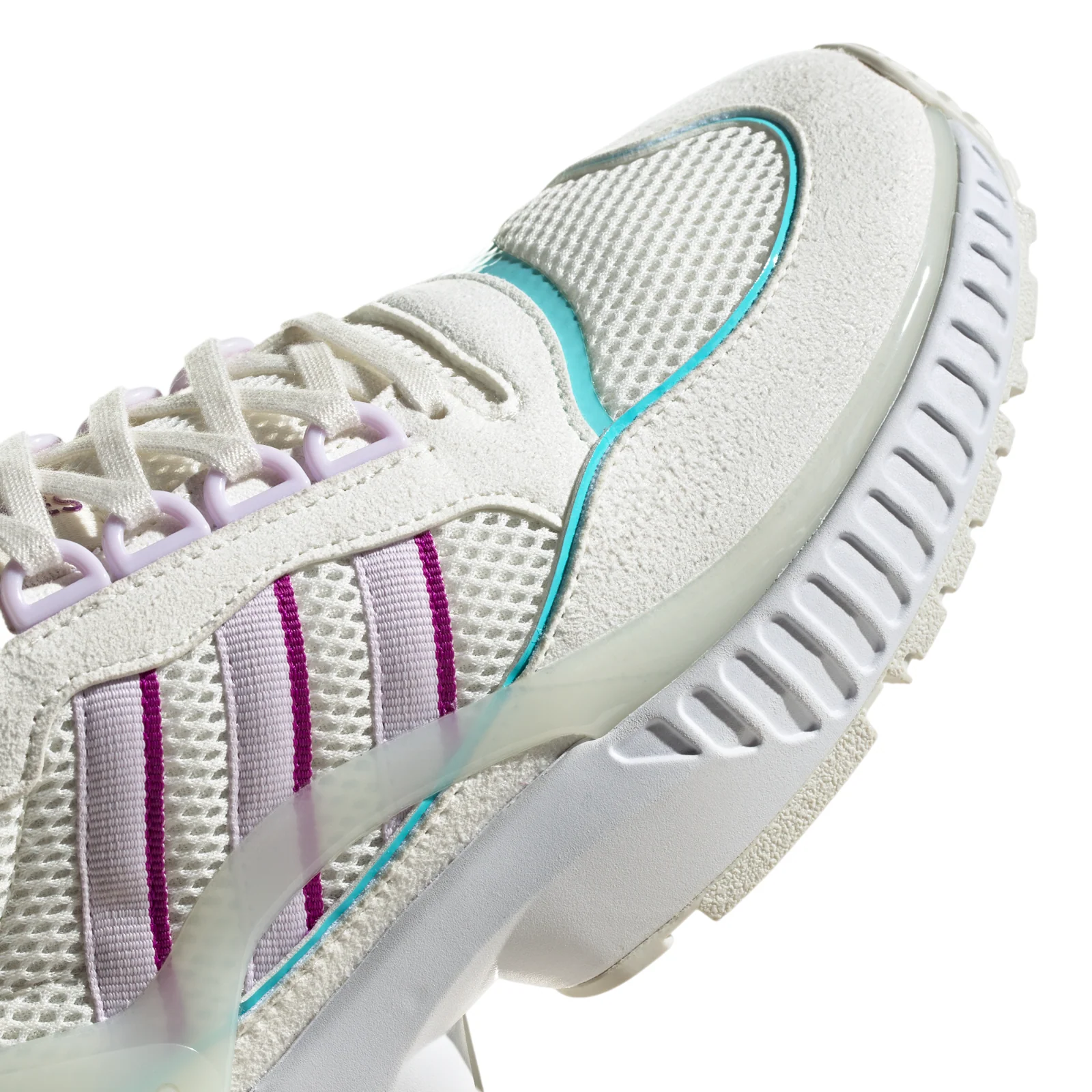 adidas Originals Womens ZX Wavian Shoes - Off White / Sonic Fuchsia - Image 5