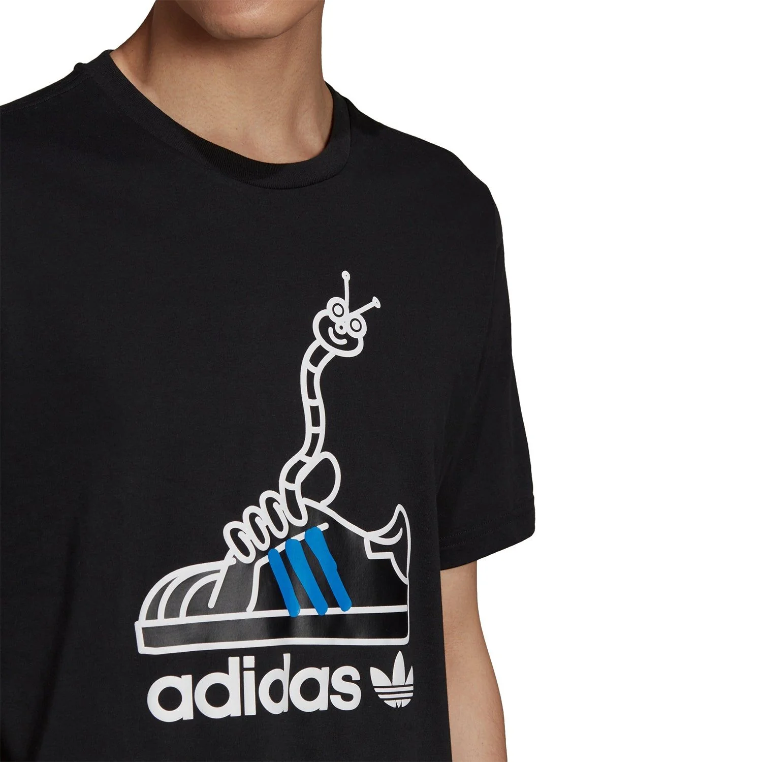adidas Originals Worm Shoe Print Tee - Black - Image 4